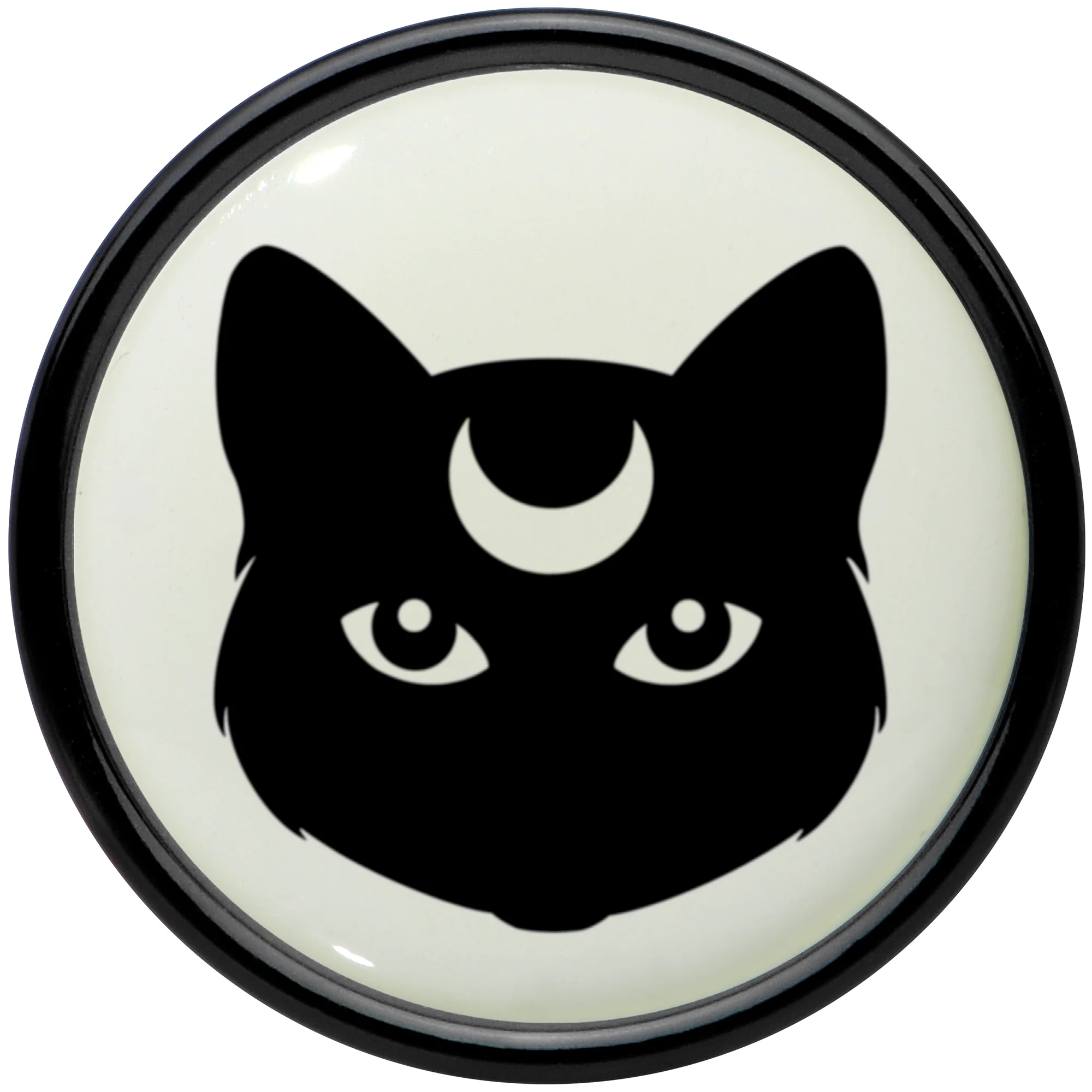 Glow in the Dark Mystic Kitty Cat Black Acrylic Saddle Plug Set by Onyx O - Image 5