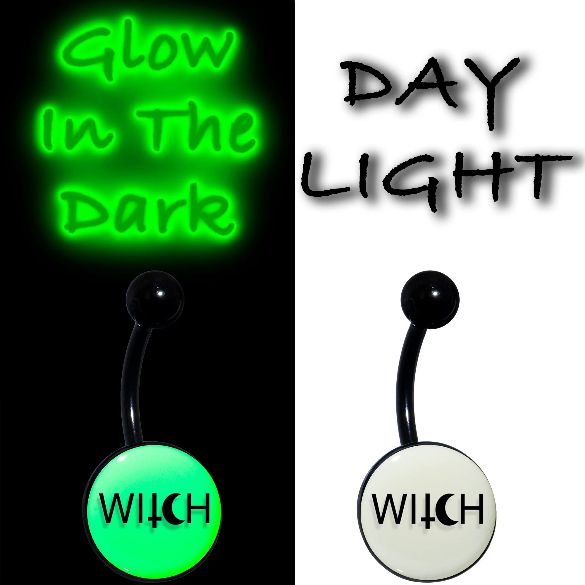 Glow in the Dark Mystical Witch Belly Ring by Onyx O - Image 2