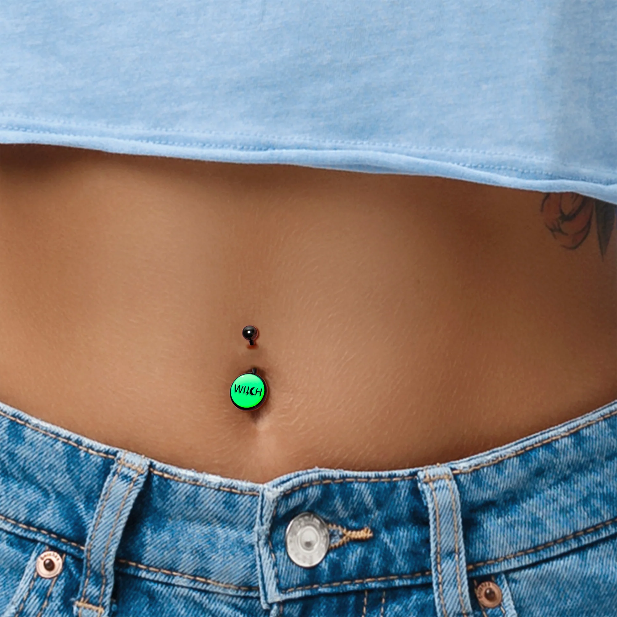 Glow in the Dark Mystical Witch Belly Ring by Onyx O - Image 7