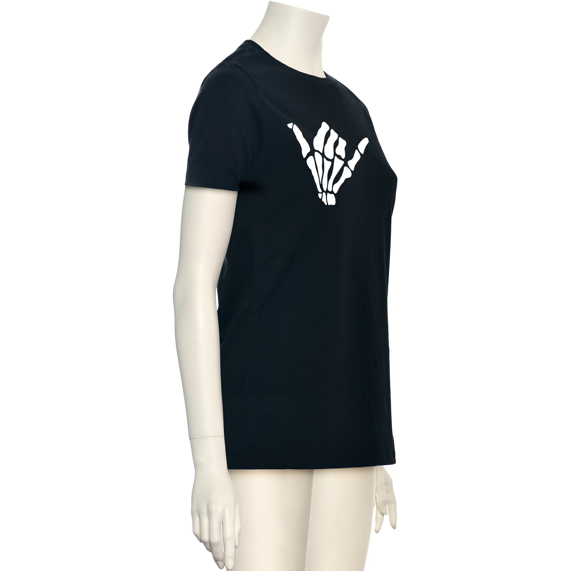 Glow in the Dark Shaka Skelelton Hand Tee Shirt - Image 5
