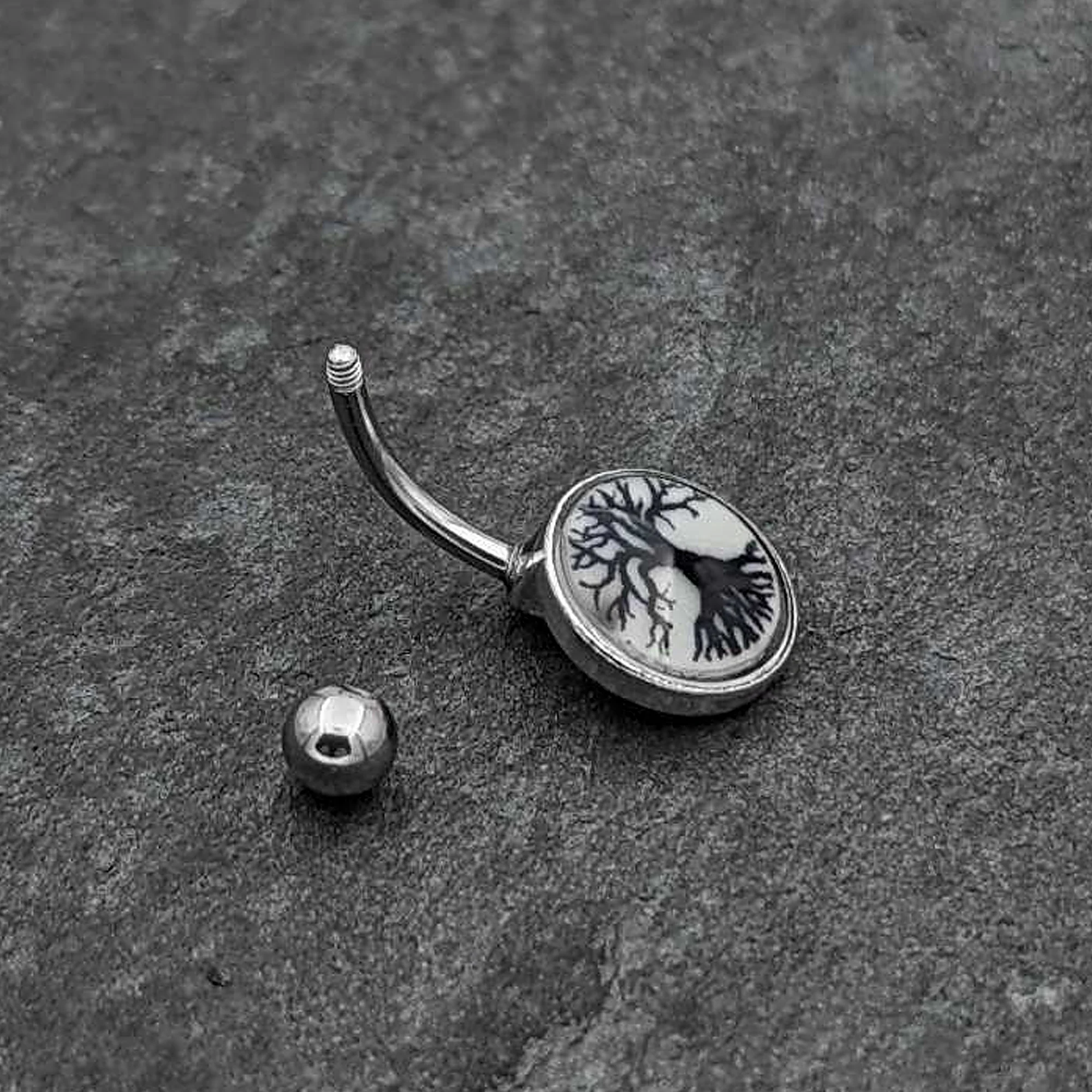 Glow in the Dark Tree of Life Belly Ring by Onyx O - Image 6