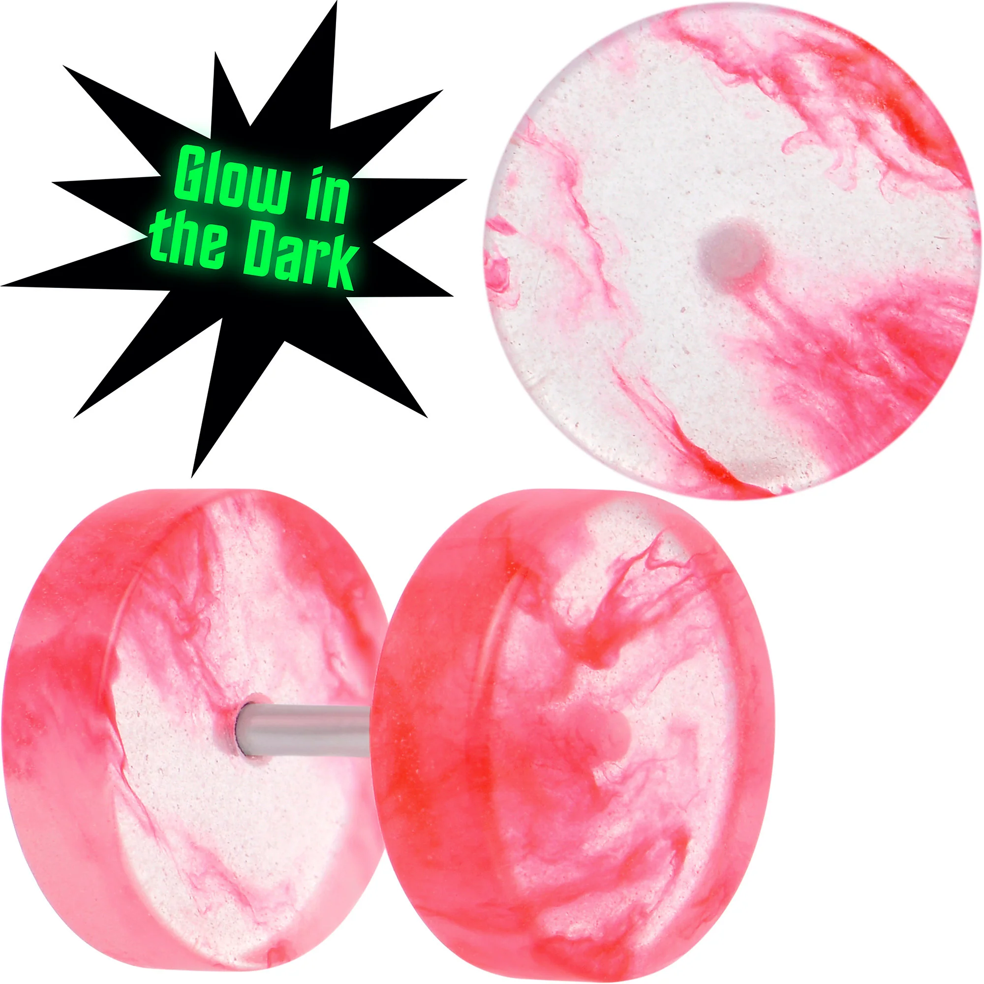 Glow in the Dark Two Tone Cheater Plug Set - Image 10