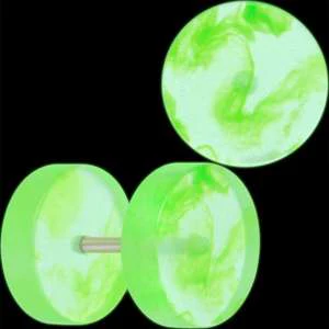 Glow in the Dark Two Tone Cheater Plug Set - Image 6
