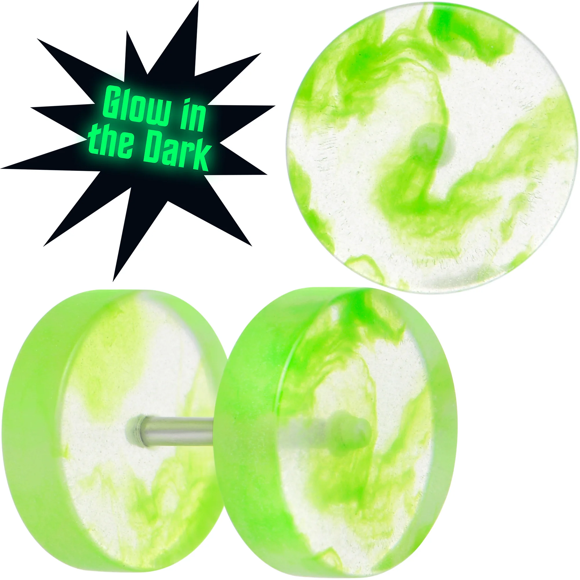 Glow in the Dark Two Tone Cheater Plug Set - Image 9