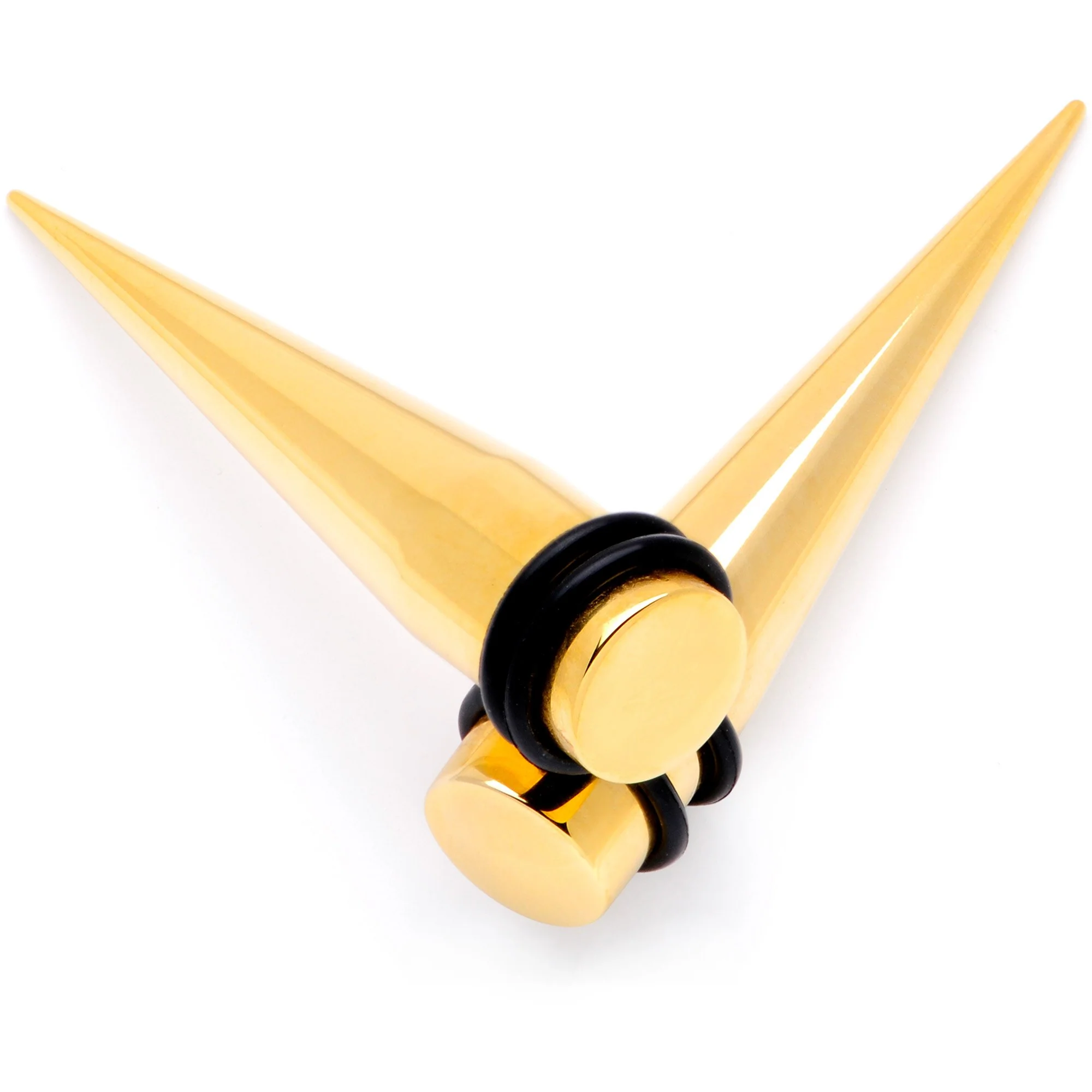 Gold Tone Anodized Straight Taper Set Available in Sizes  12G to 00G - Image 13