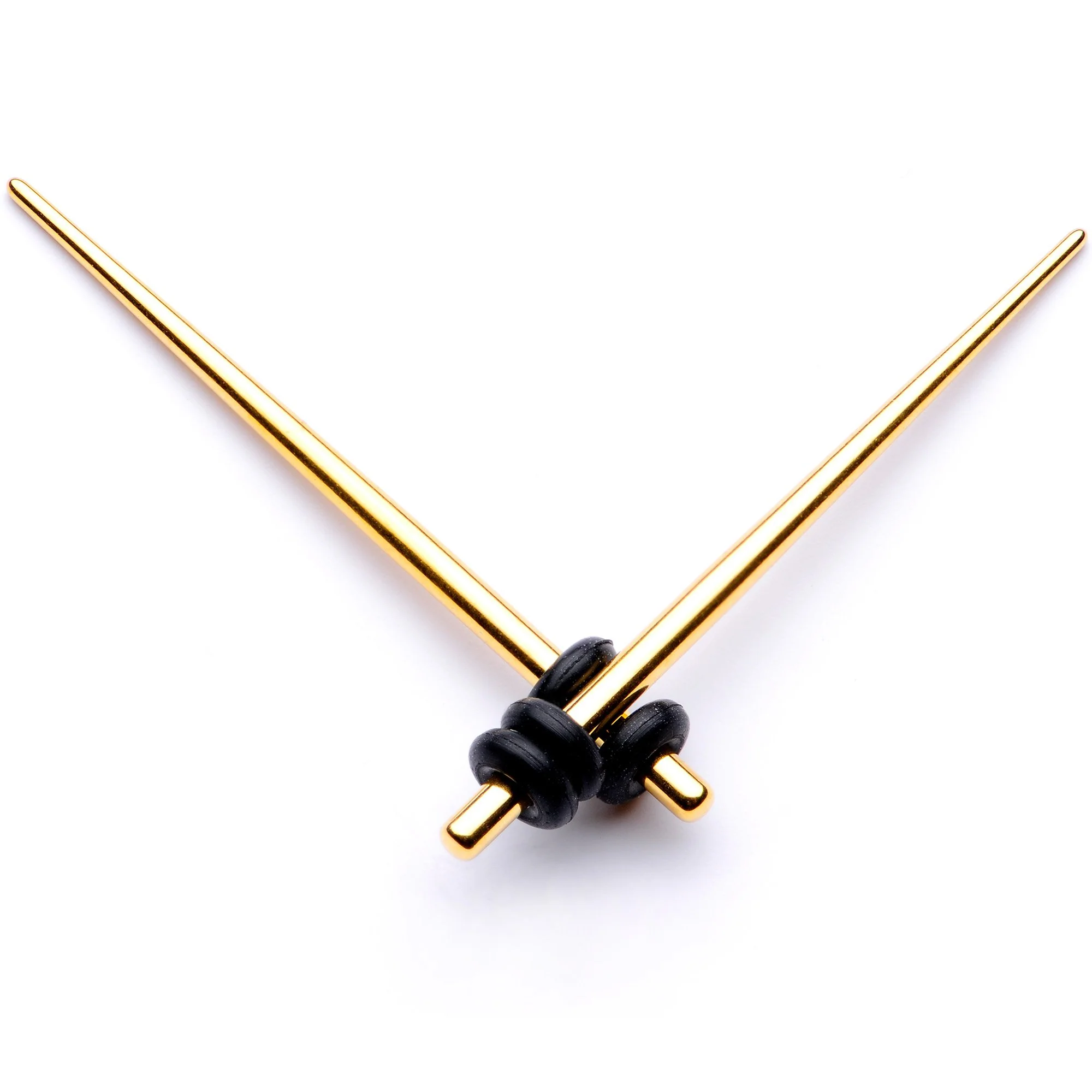 Gold Tone Anodized Straight Taper Set Available in Sizes  12G to 00G - Image 6