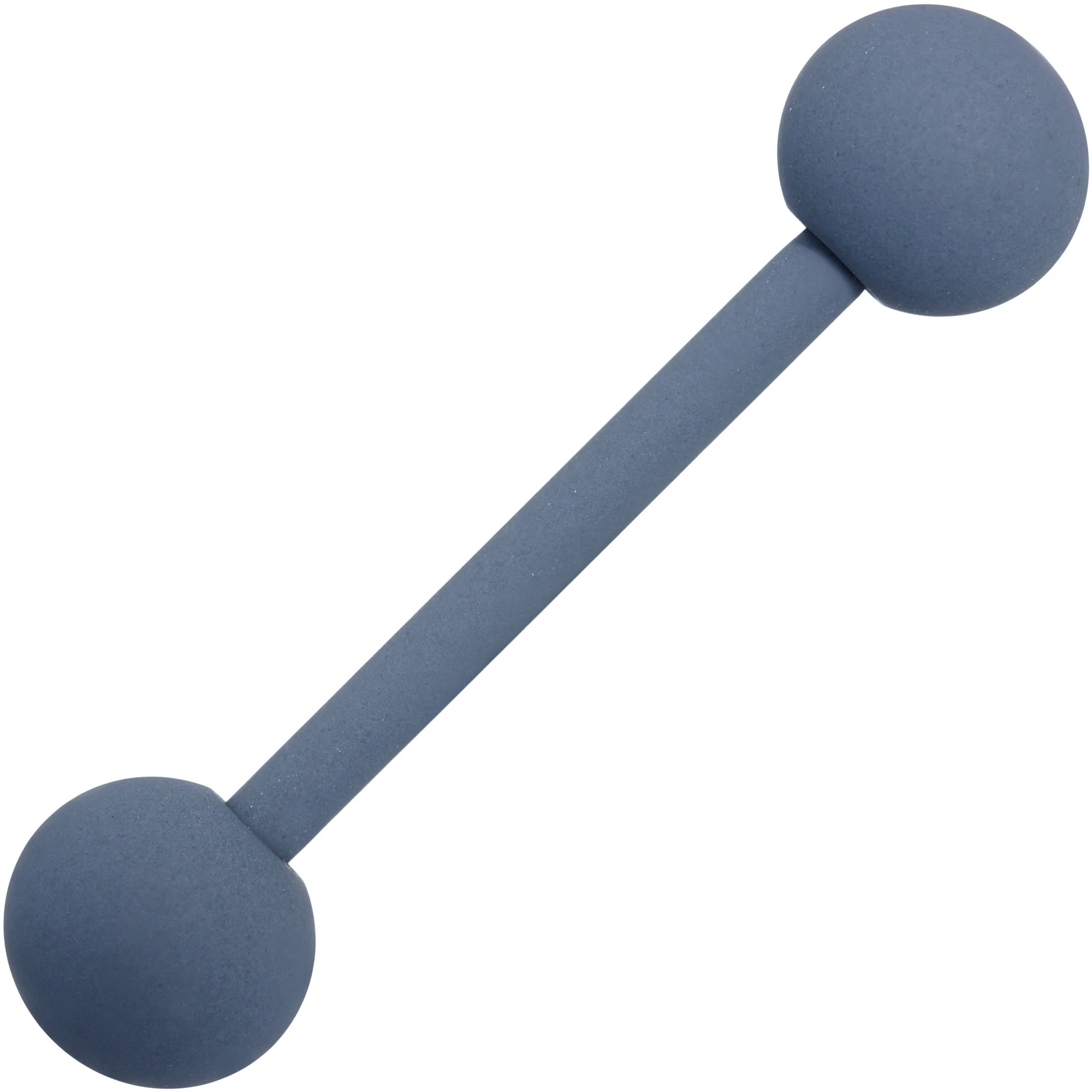 Gorgeous Grey Matte Barbell Tongue Ring 4mm Balls