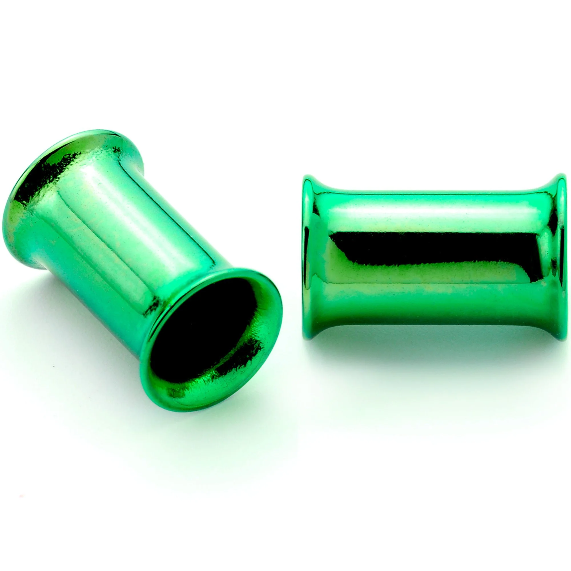Green Anodized Steel Double Flare Tunnel Plug Set 4mm-16mm - Image 10