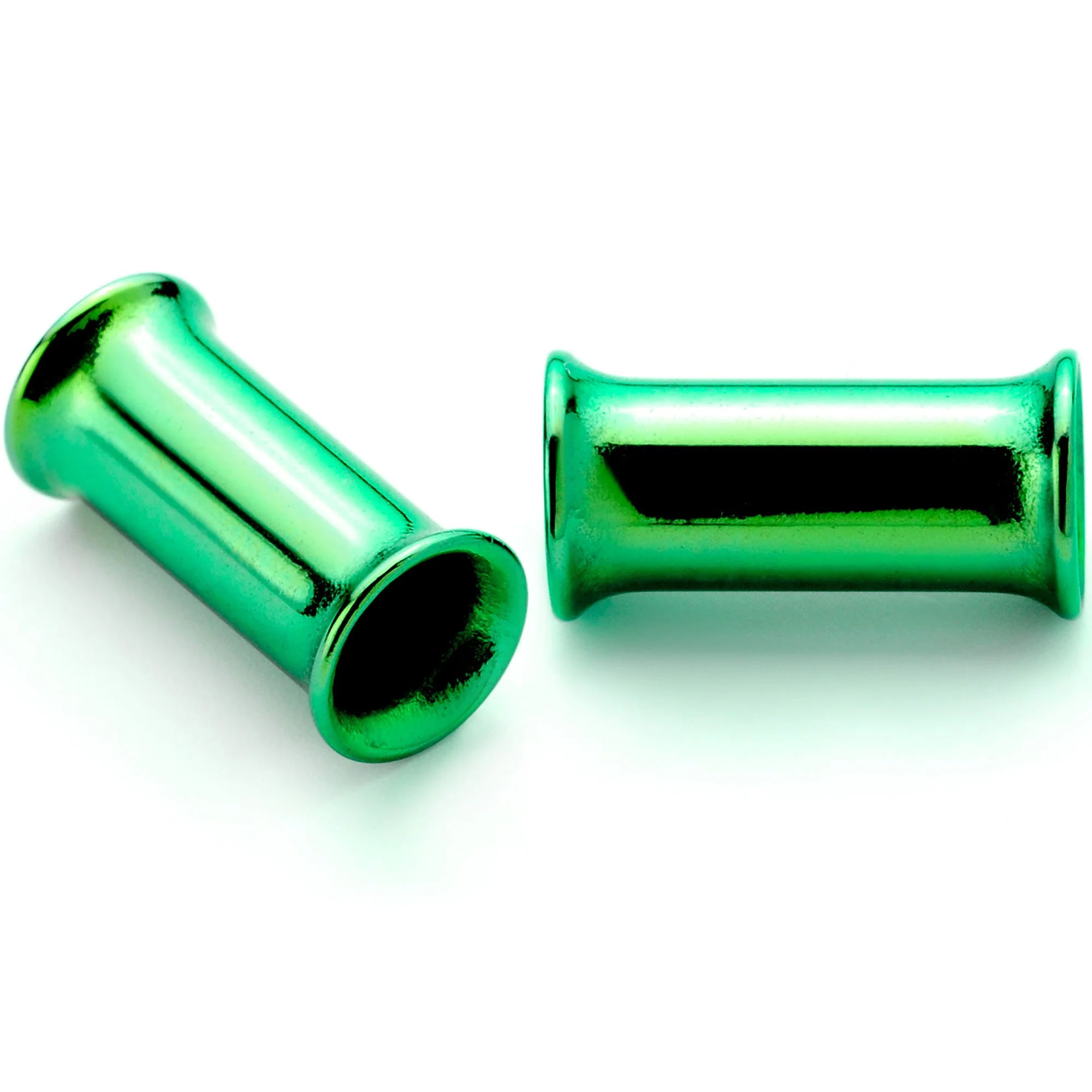 Green Anodized Steel Double Flare Tunnel Plug Set 4mm-16mm - Image 11
