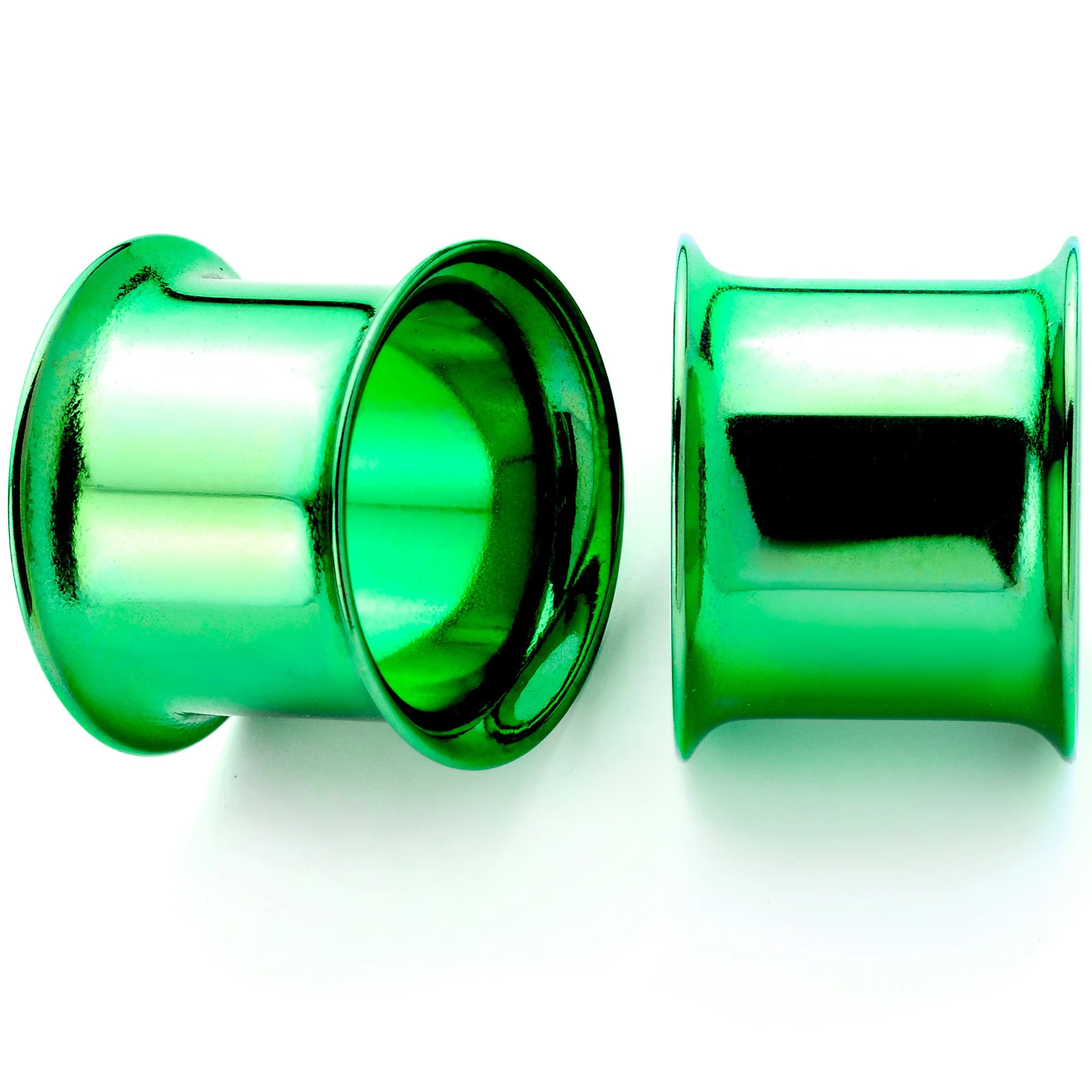 Green Anodized Steel Double Flare Tunnel Plug Set 4mm-16mm - Image 8