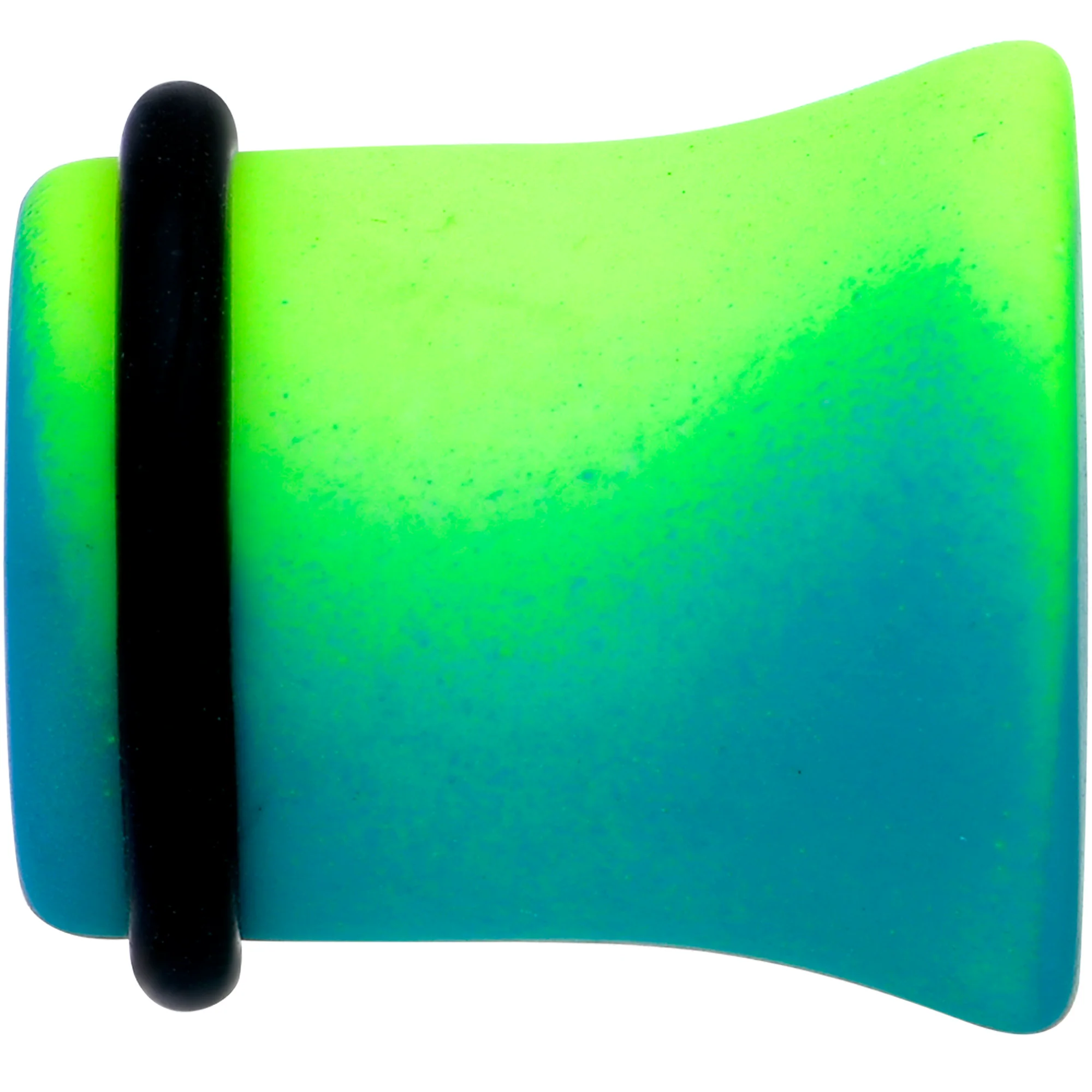 Green Blue Ombre Matte Acrylic Single Flare Plug Set - Image 4