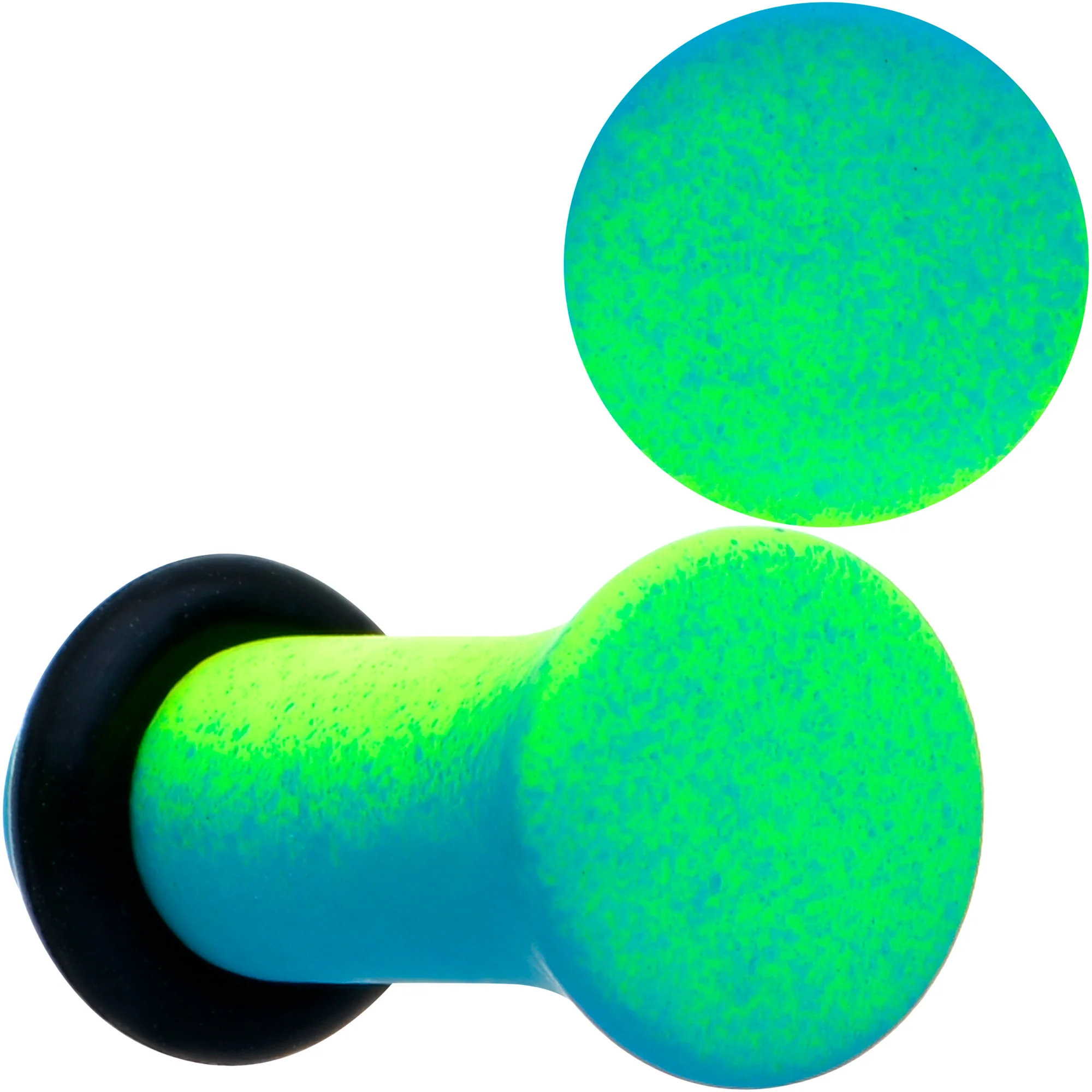 Green Blue Ombre Matte Acrylic Single Flare Plug Set - Image 7