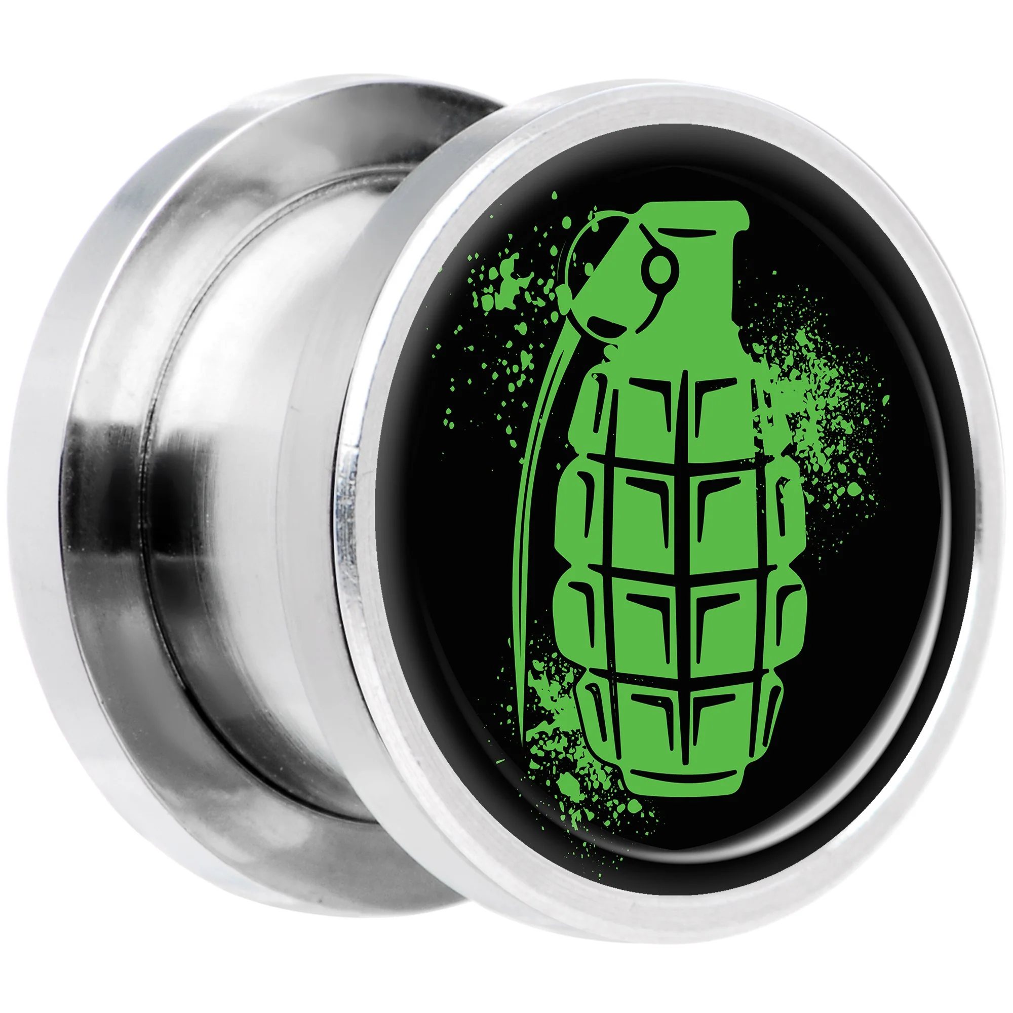Green Grenade Steel Screw Fit Plug Set 1/2 - Image 2