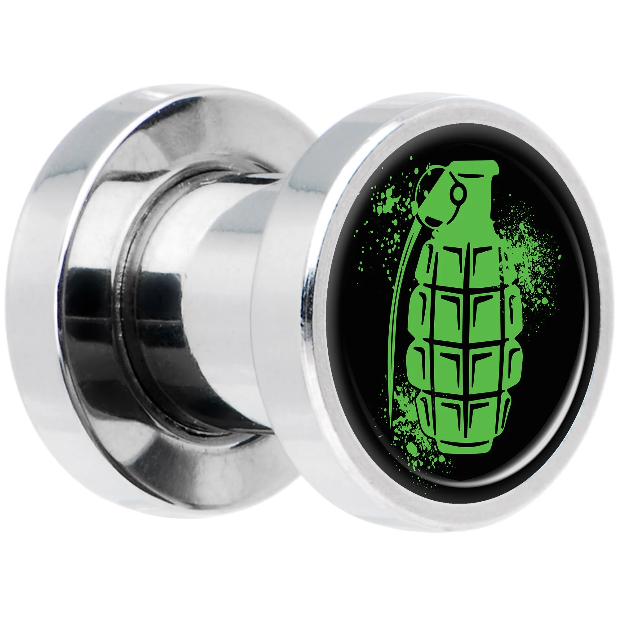 Green Grenade Steel Screw Fit Plug Set 2G - Image 2