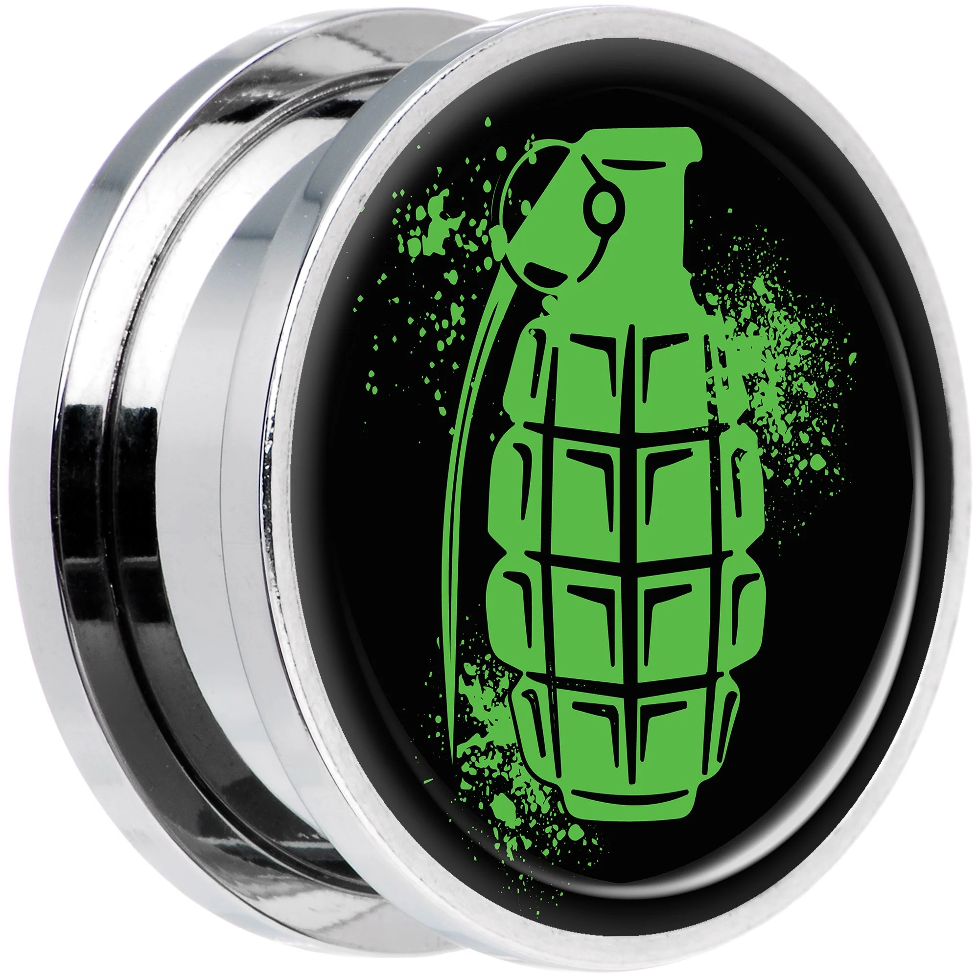 Green Grenade Steel Screw Fit Plug Set 20mm - Image 2