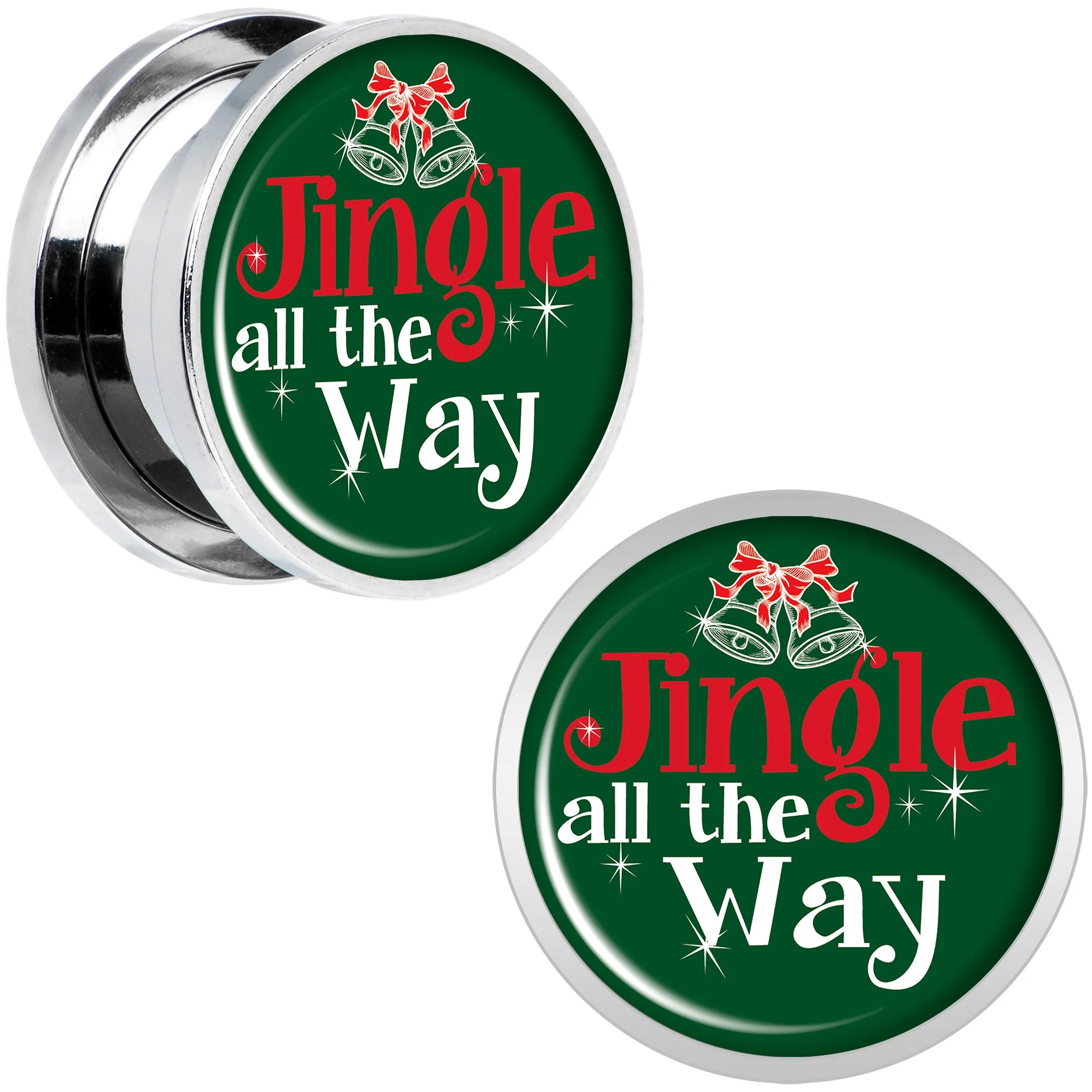 Green Jingle All the Way Screw Fit Plug Set Sizes 6mm to 20mm - Image 6