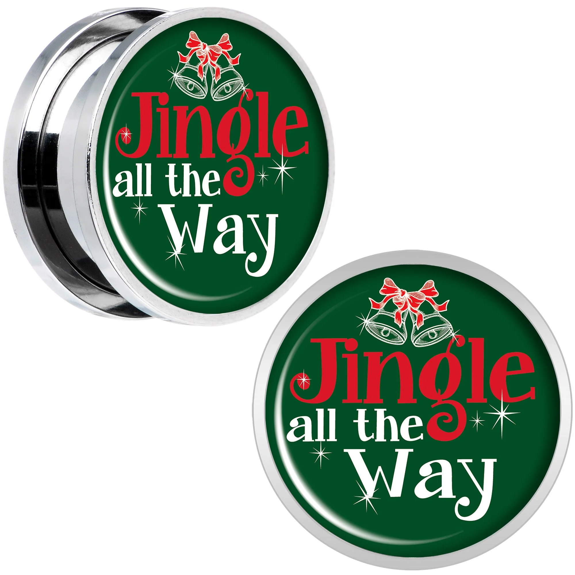 Green Jingle All the Way Screw Fit Plug Set Sizes 6mm to 20mm - Image 7