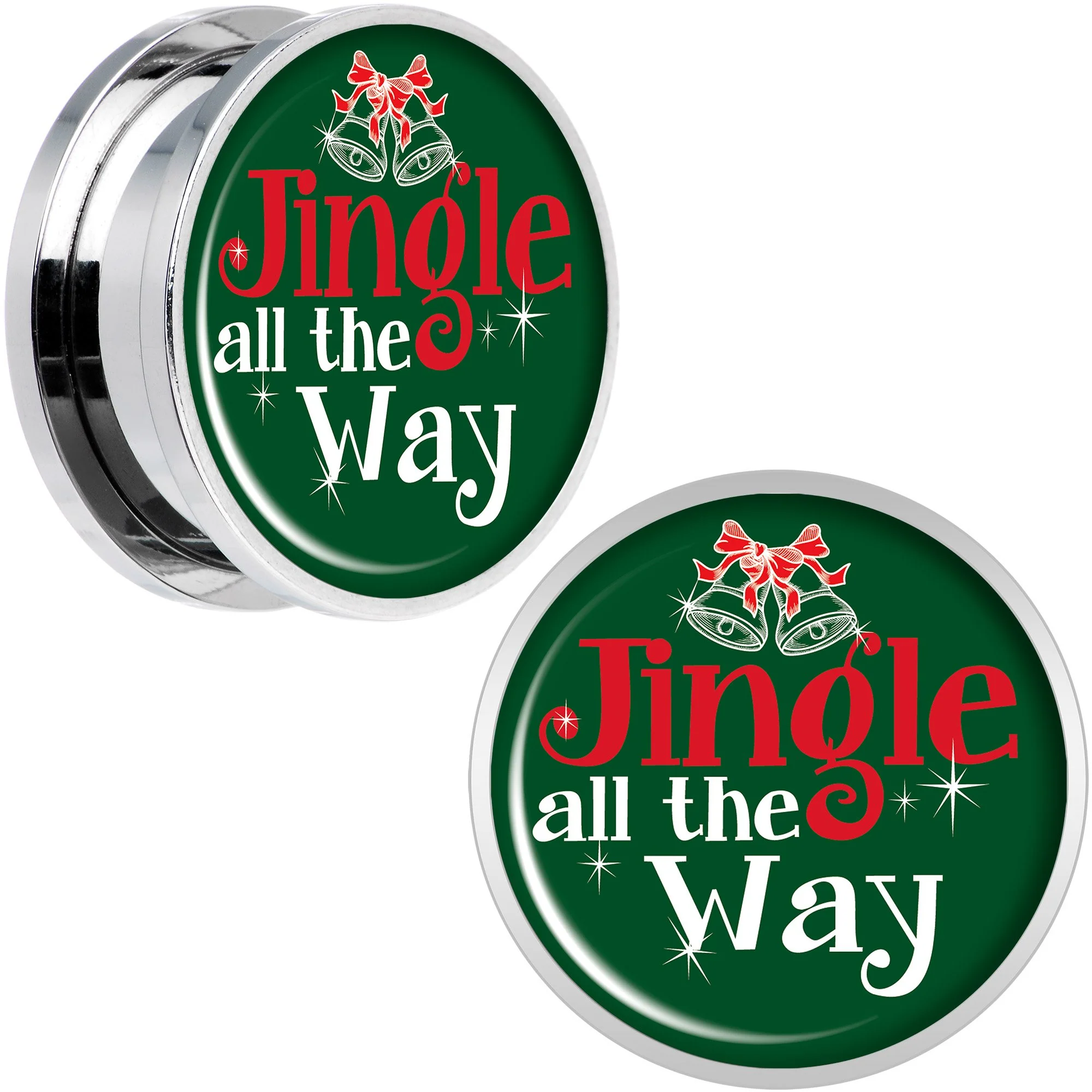 Green Jingle All the Way Screw Fit Plug Set Sizes 6mm to 20mm - Image 8