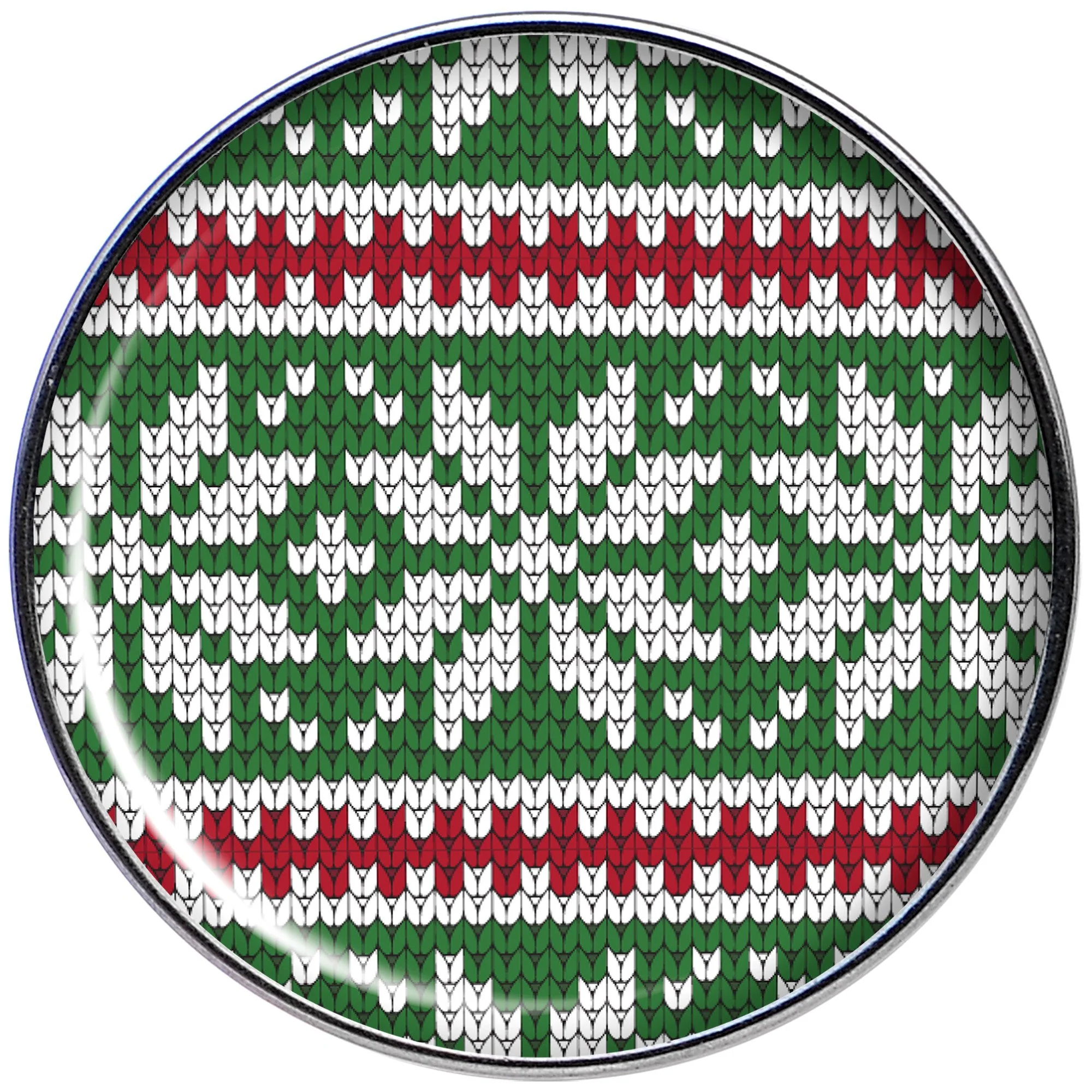 Green Red Christmas Sweater Barbell Tongue Ring - Image 2