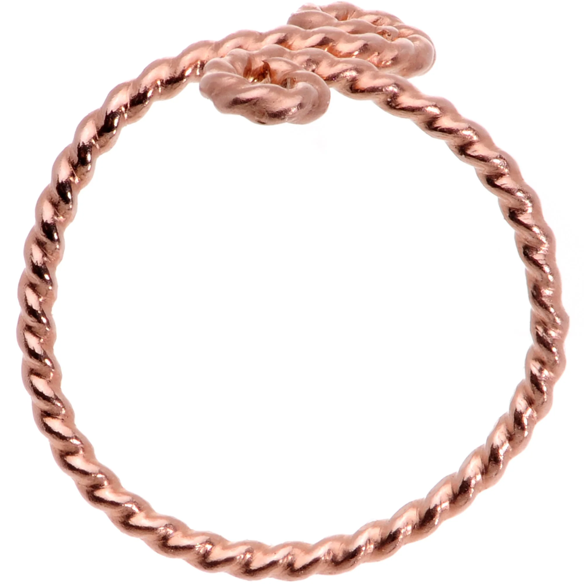 Handcrafted Rose Gold Filled Twisted Curved Coiled Toe Ring - Image 2