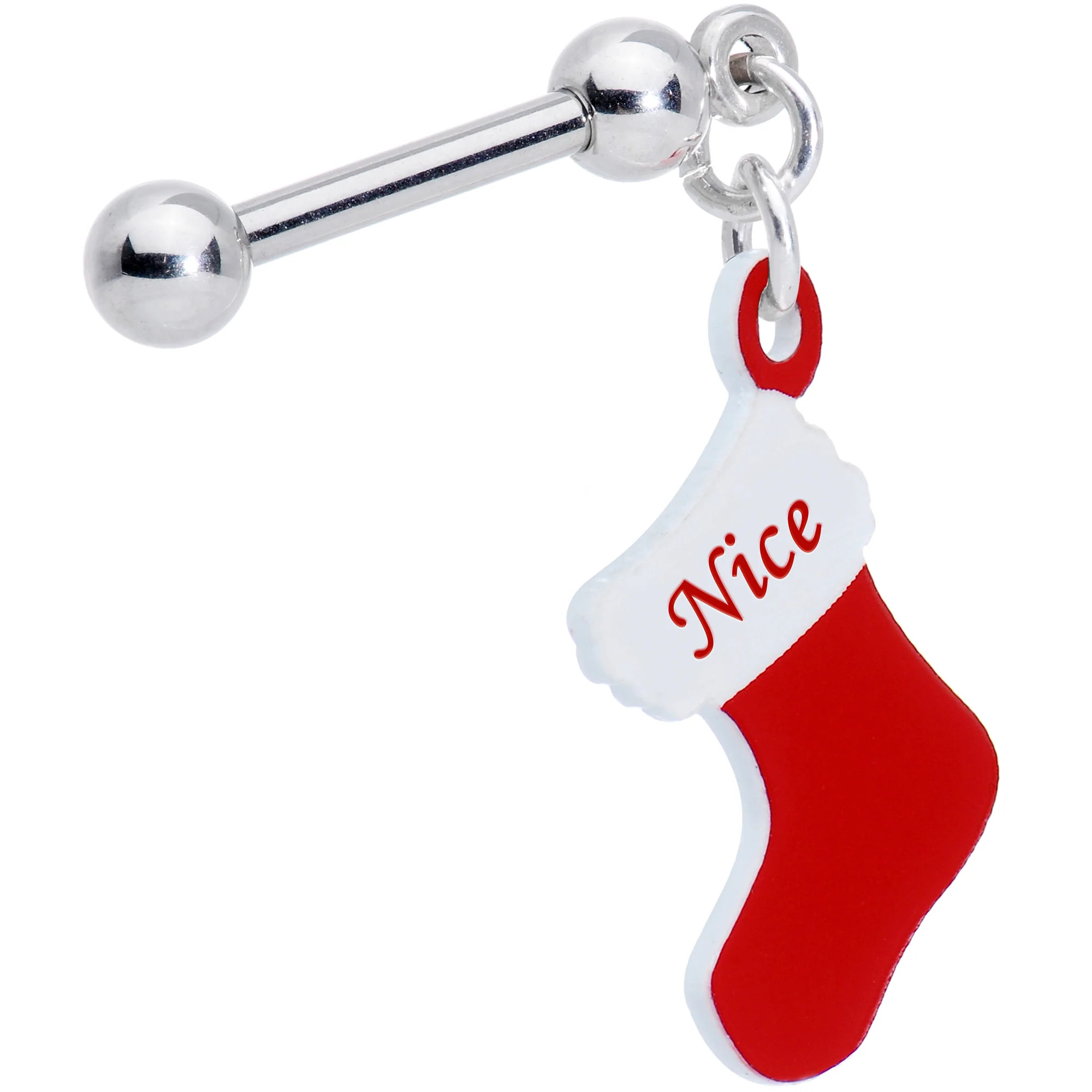 Handmade 3/8 Nice Christmas Stocking Dangle Cartilage Earring - Image 2
