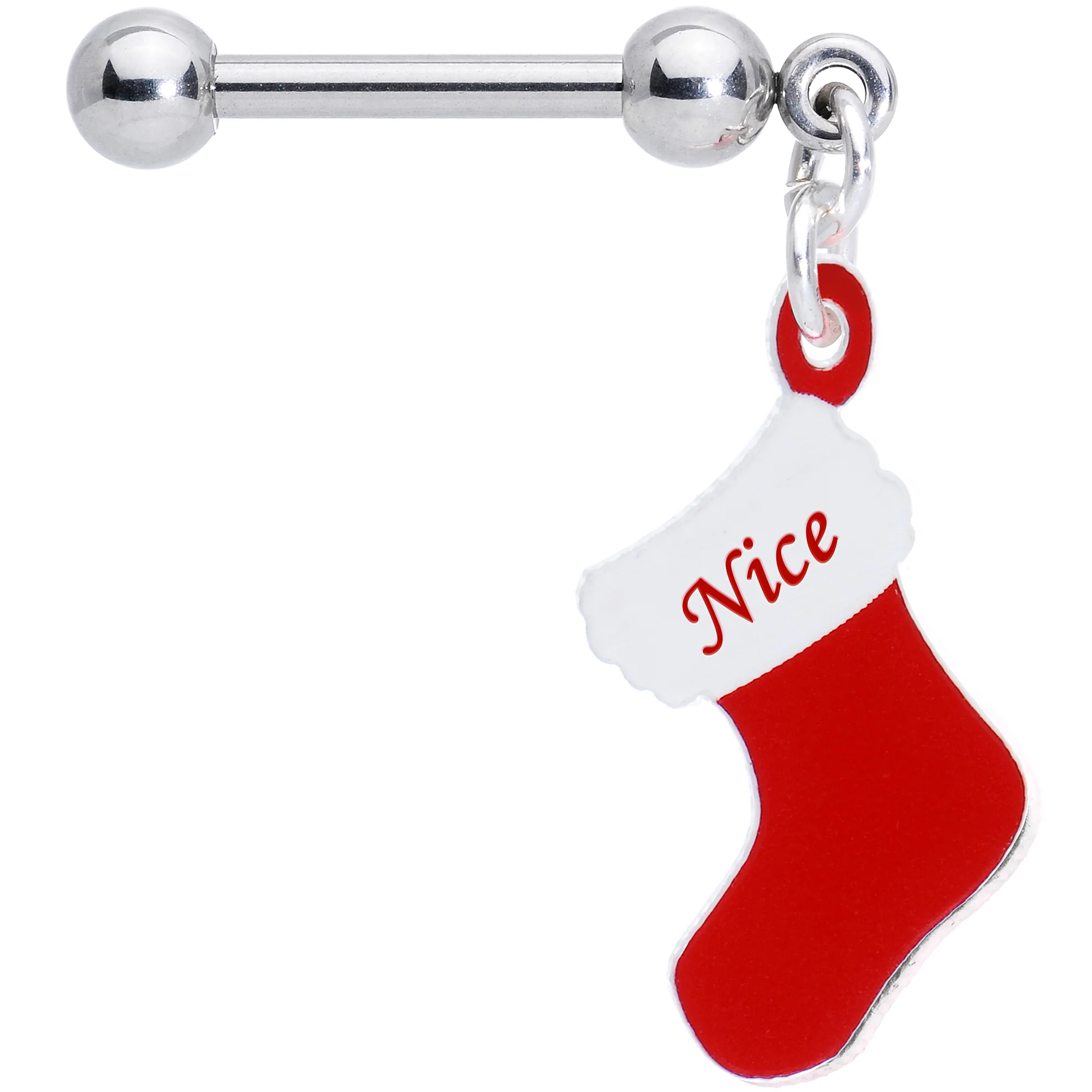 Handmade 3/8 Nice Christmas Stocking Dangle Cartilage Earring - Image 3