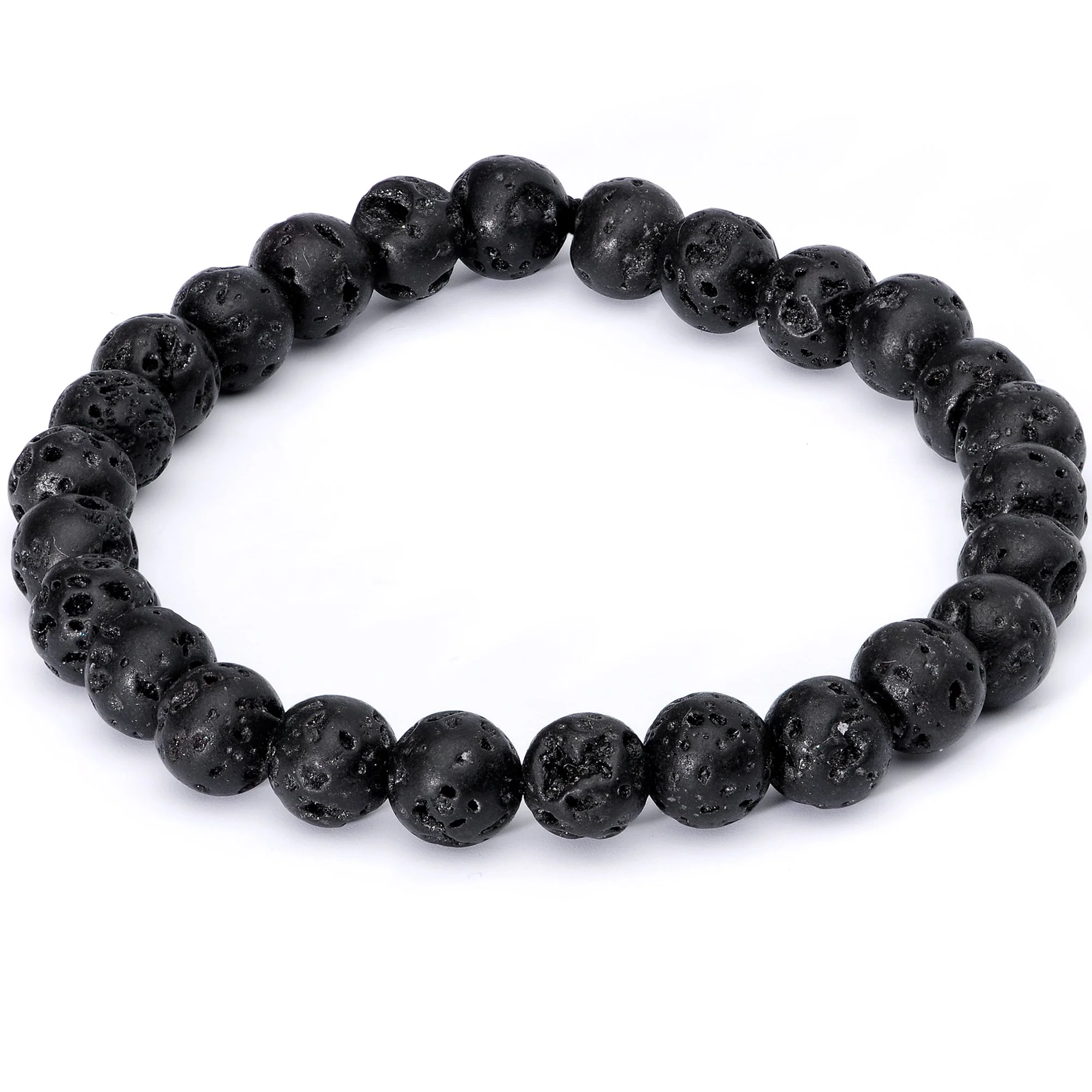 Handmade Lava Stone Amazonite Pisces Zodiac Bracelet Set of 2 - Image 4