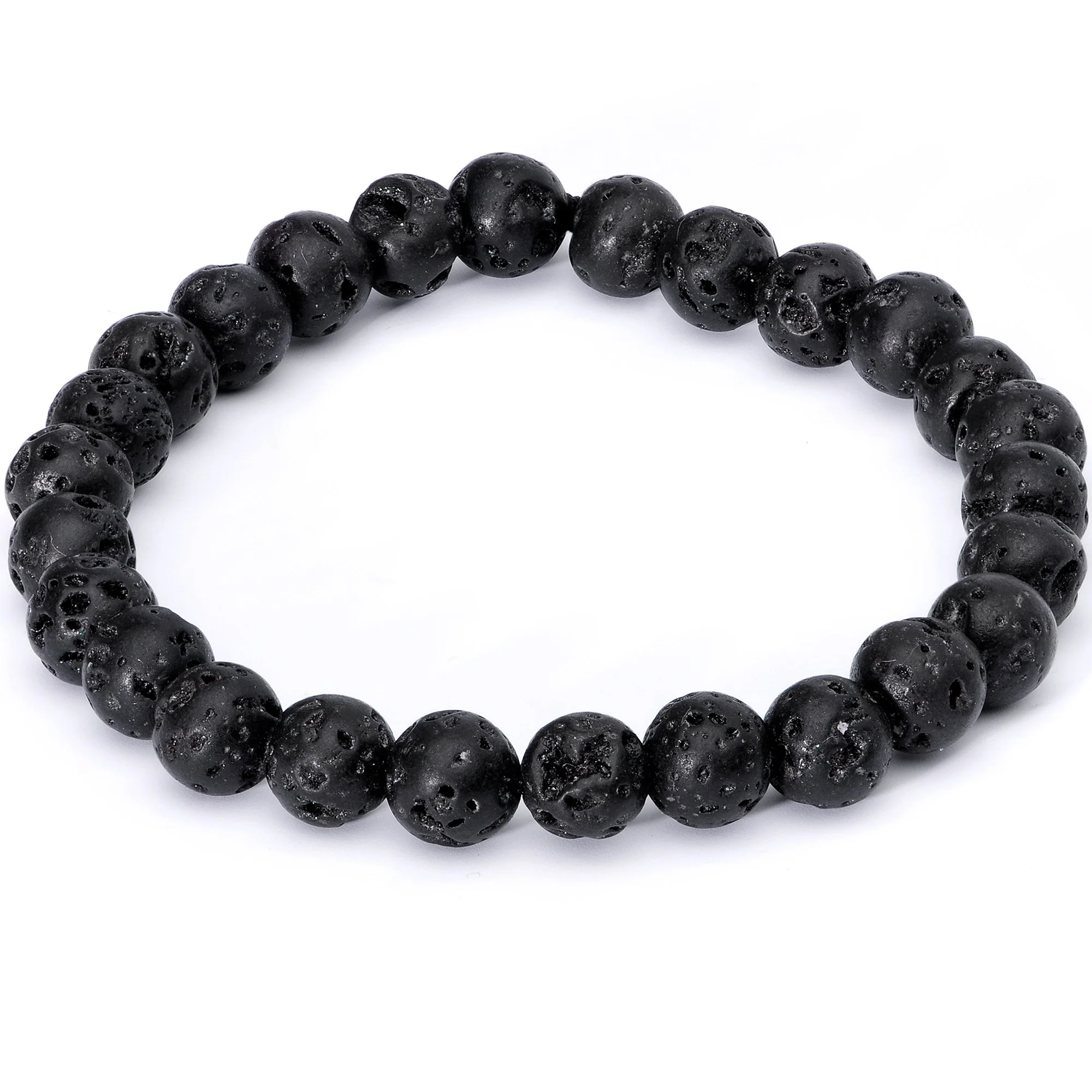 Handmade Lava Stone Jade Taurus Zodiac Bracelet Set of 2 - Image 3