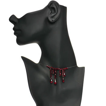 Handmade Vampire Kiss Choker Necklace Created with Crystals - Image 3
