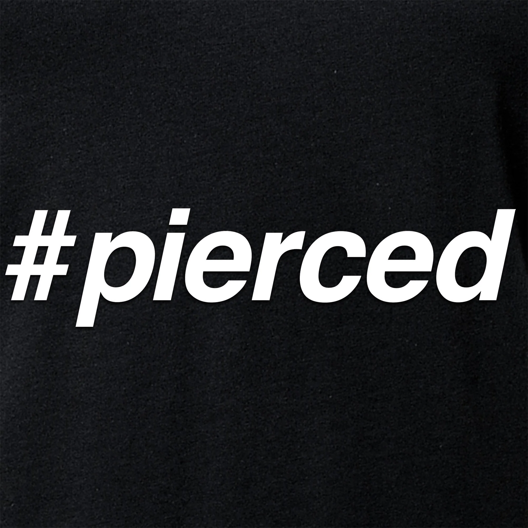 hashtag pierced Black Tapered V-Neck Tee Shirt - Image 2