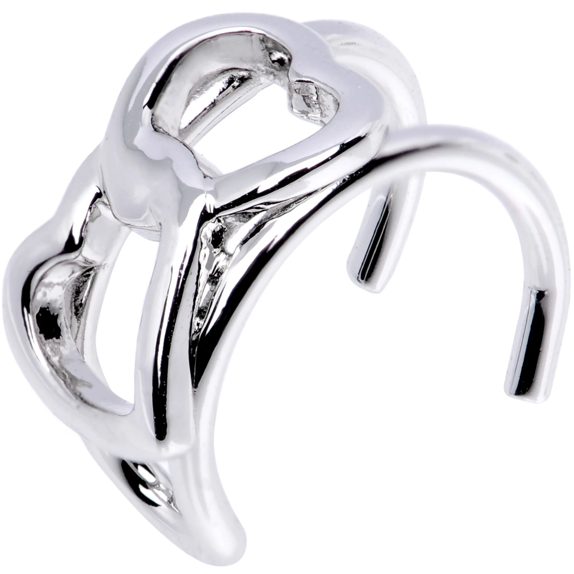 Heart to Heart Linked Infinity Heart Ear Cuff - Image 2