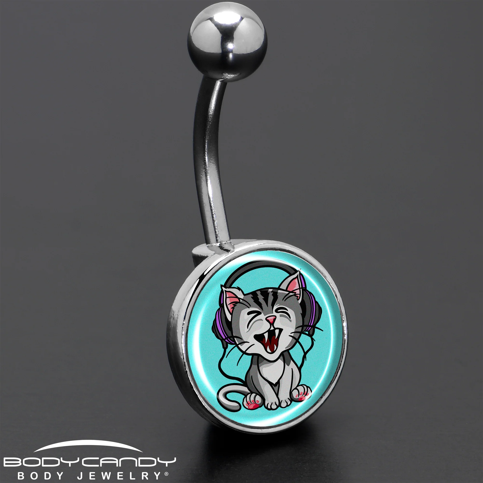 Heavy Metal Kitty Cat Belly Ring by Onyx O - Image 8