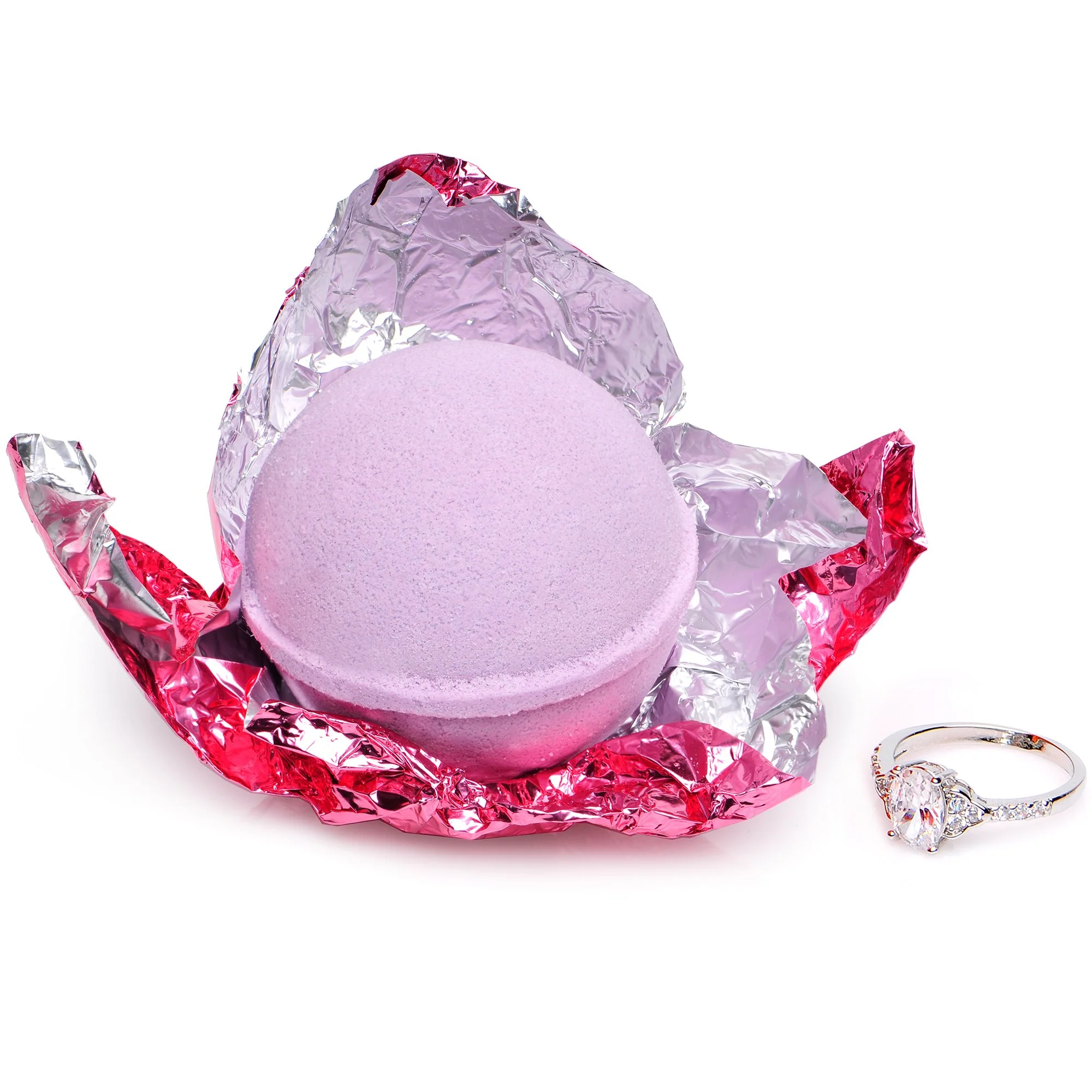 Hibiscus Bath Bomb with Jewelry Ring Inside - Image 4