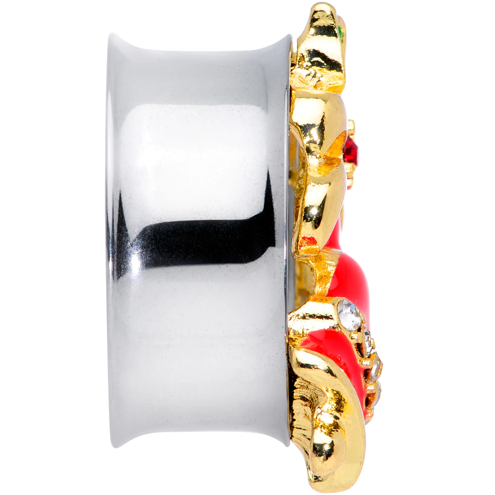Clear Gem Holiday Bells Christmas Double Flare Plug Set - Image 5