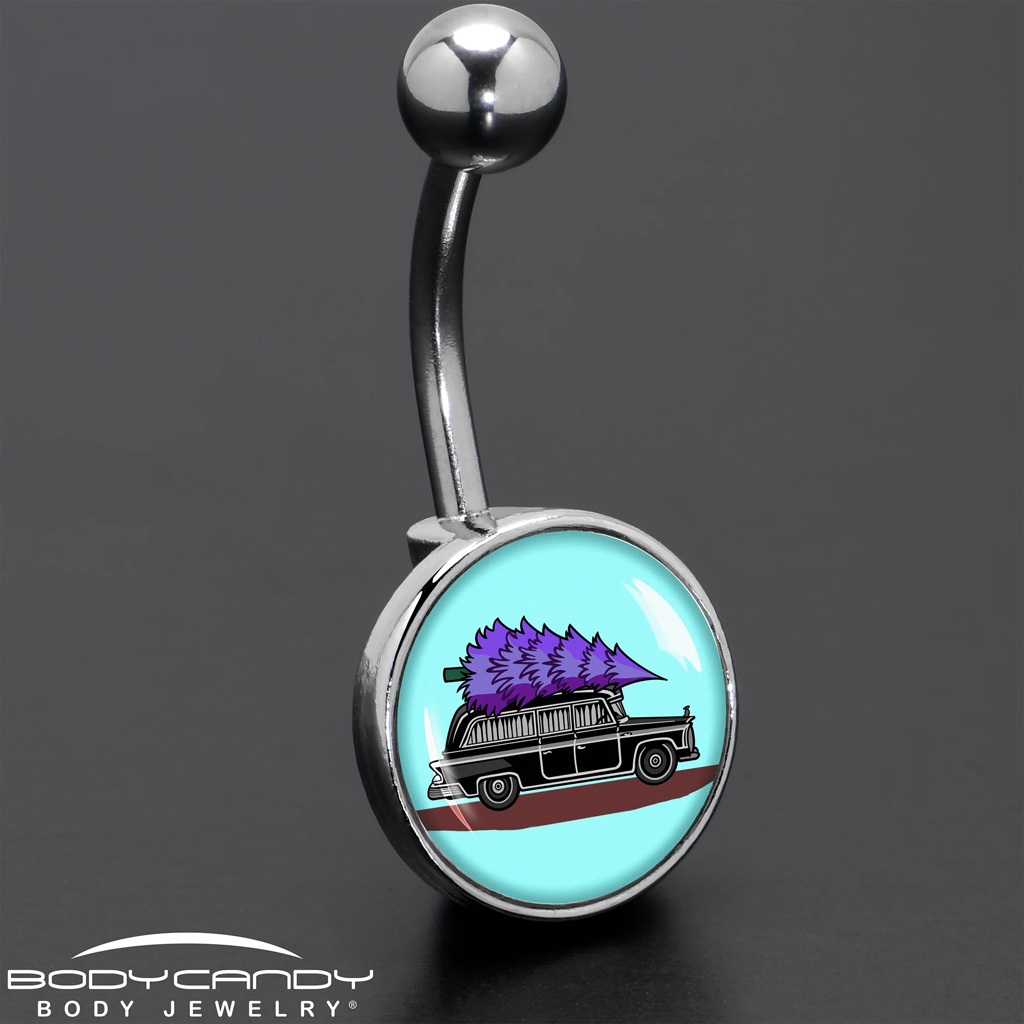 Holiday Christmas Hearse Belly Ring by Onyx O - Image 7