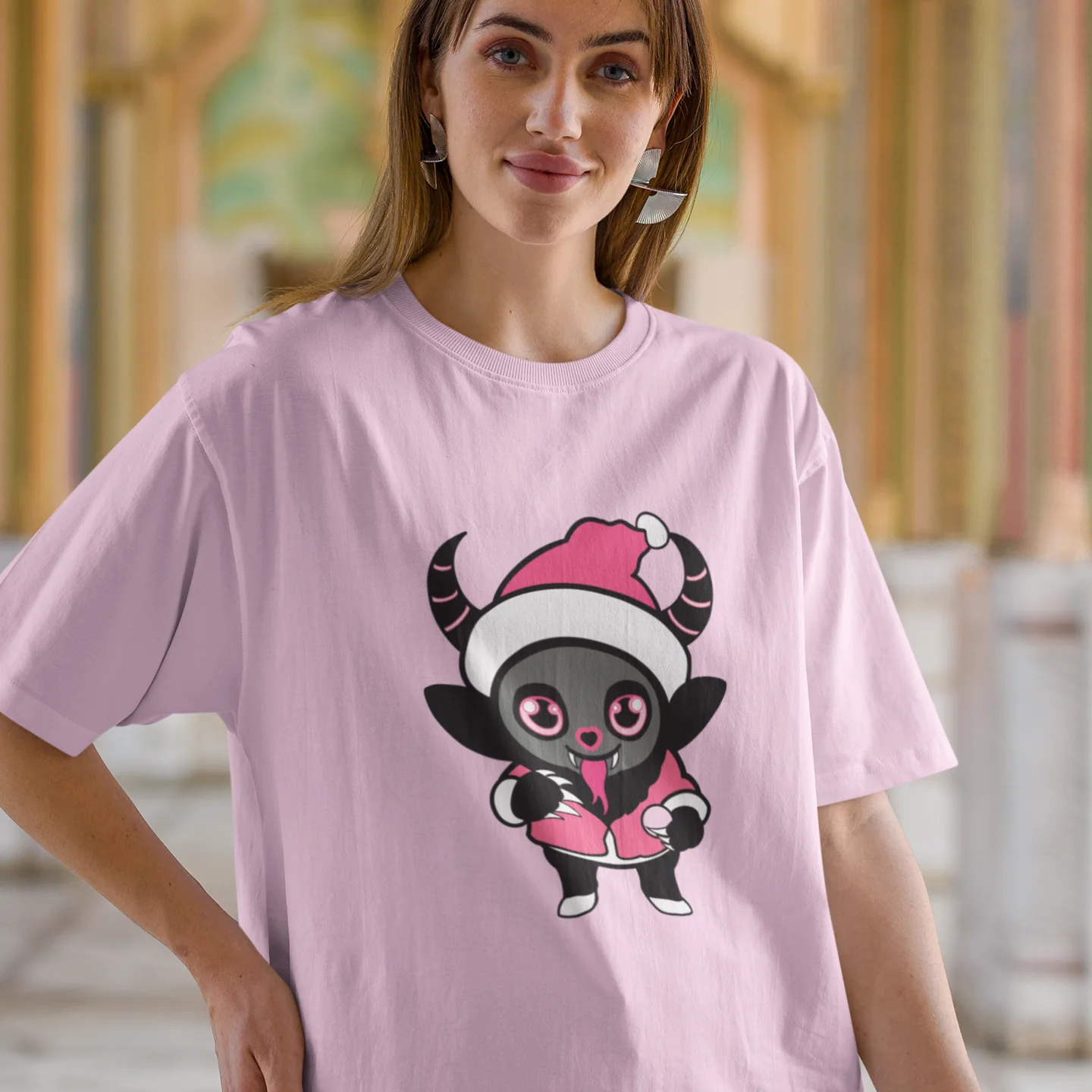 Holiday Krampus Cutie Pink Tee Shirt - Image 7