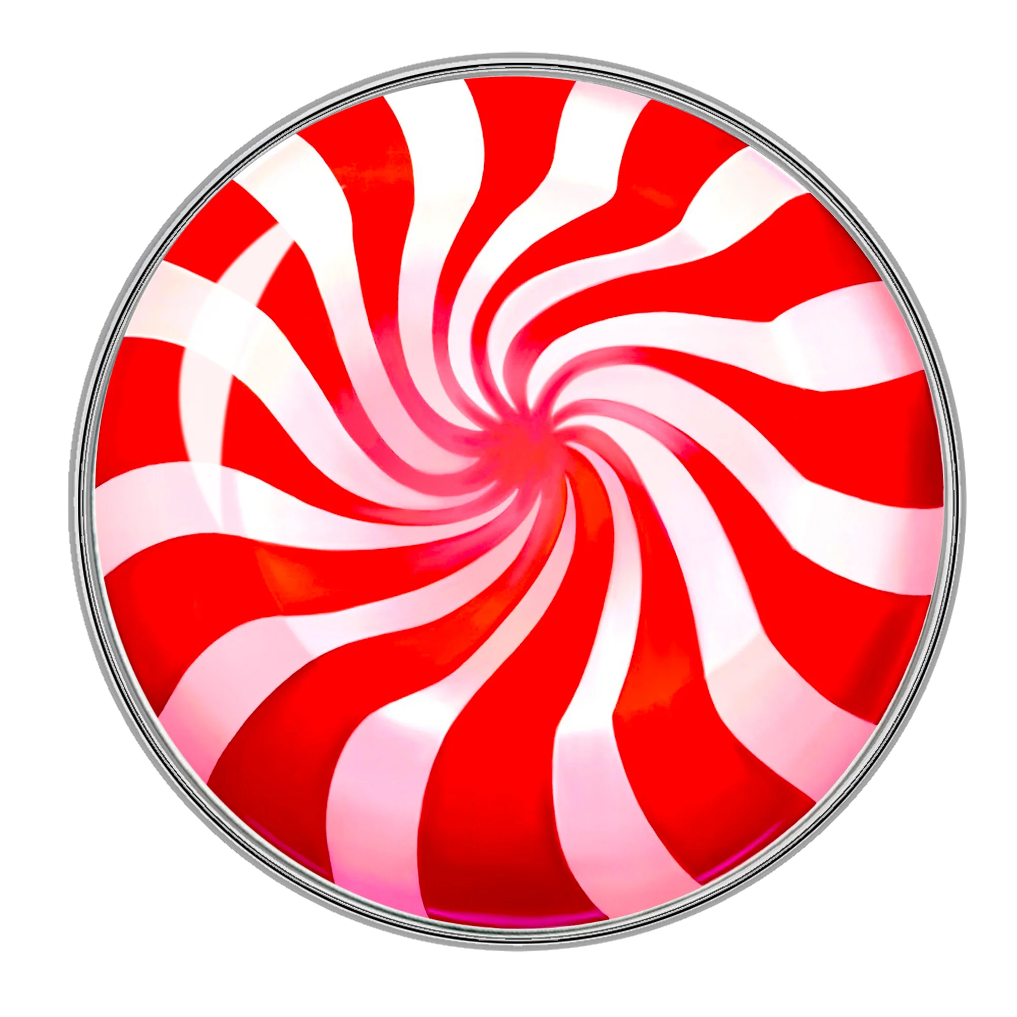 Holiday Peppermint Candy Barbell Tongue Ring - Image 2