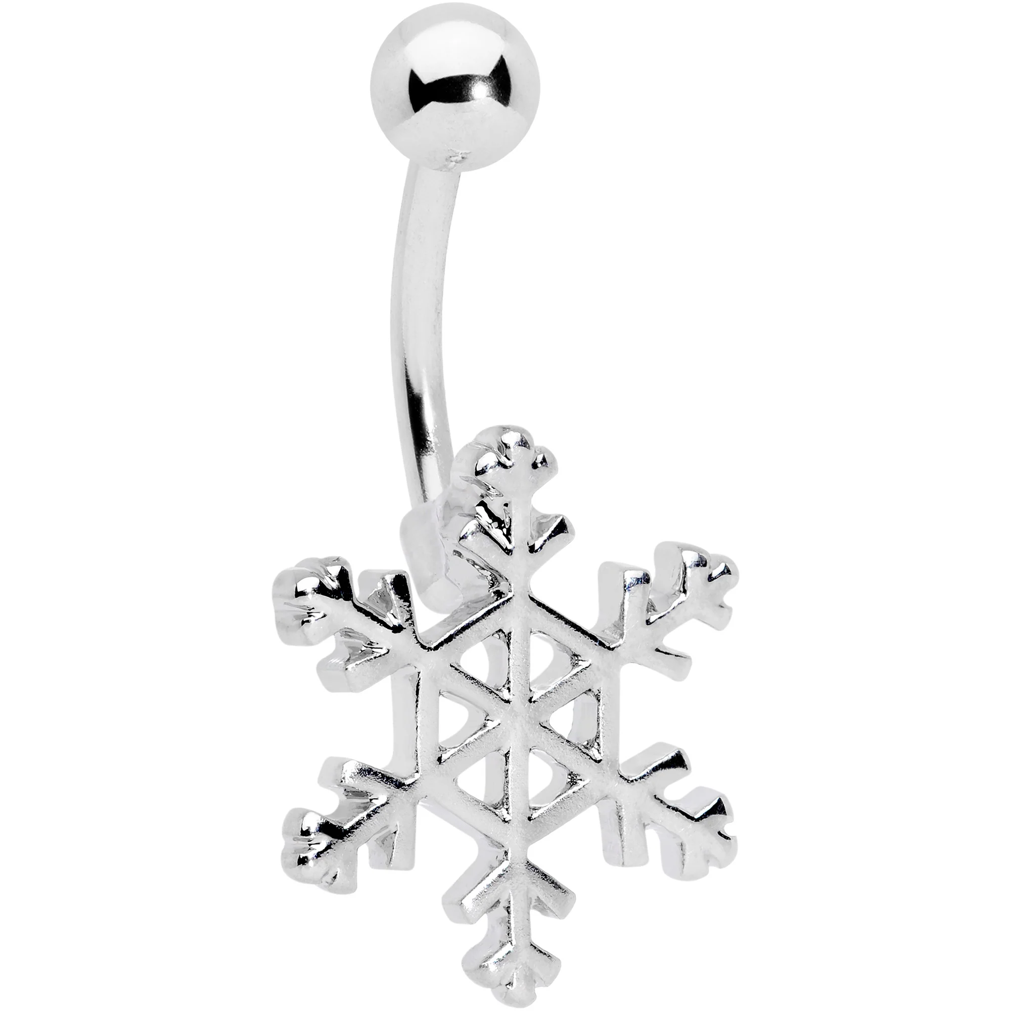 Holiday Snowflake Mitten Stocking Christmas Belly Ring Set of 3 - Image 2