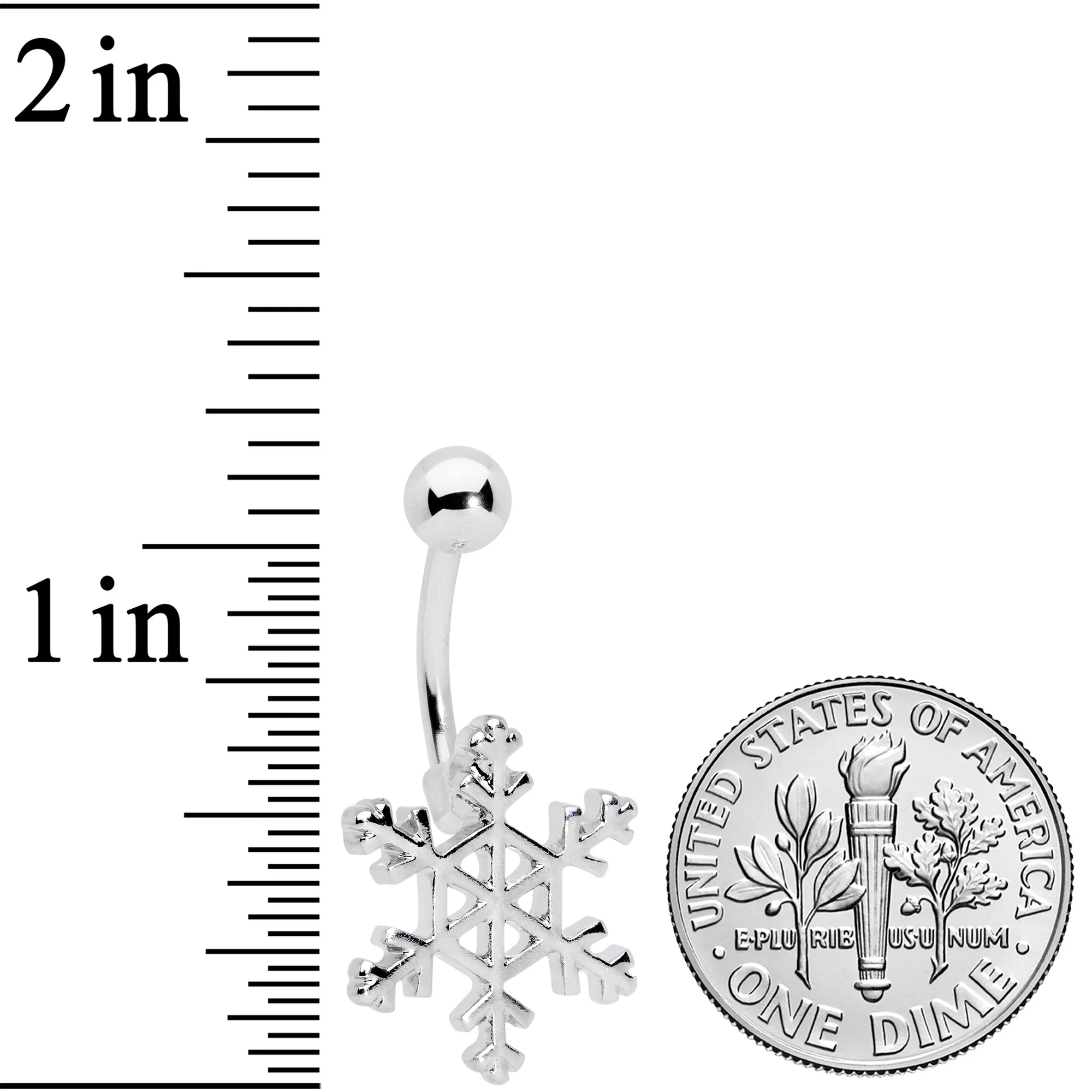 Holiday Snowflake Mitten Stocking Christmas Belly Ring Set of 3 - Image 5