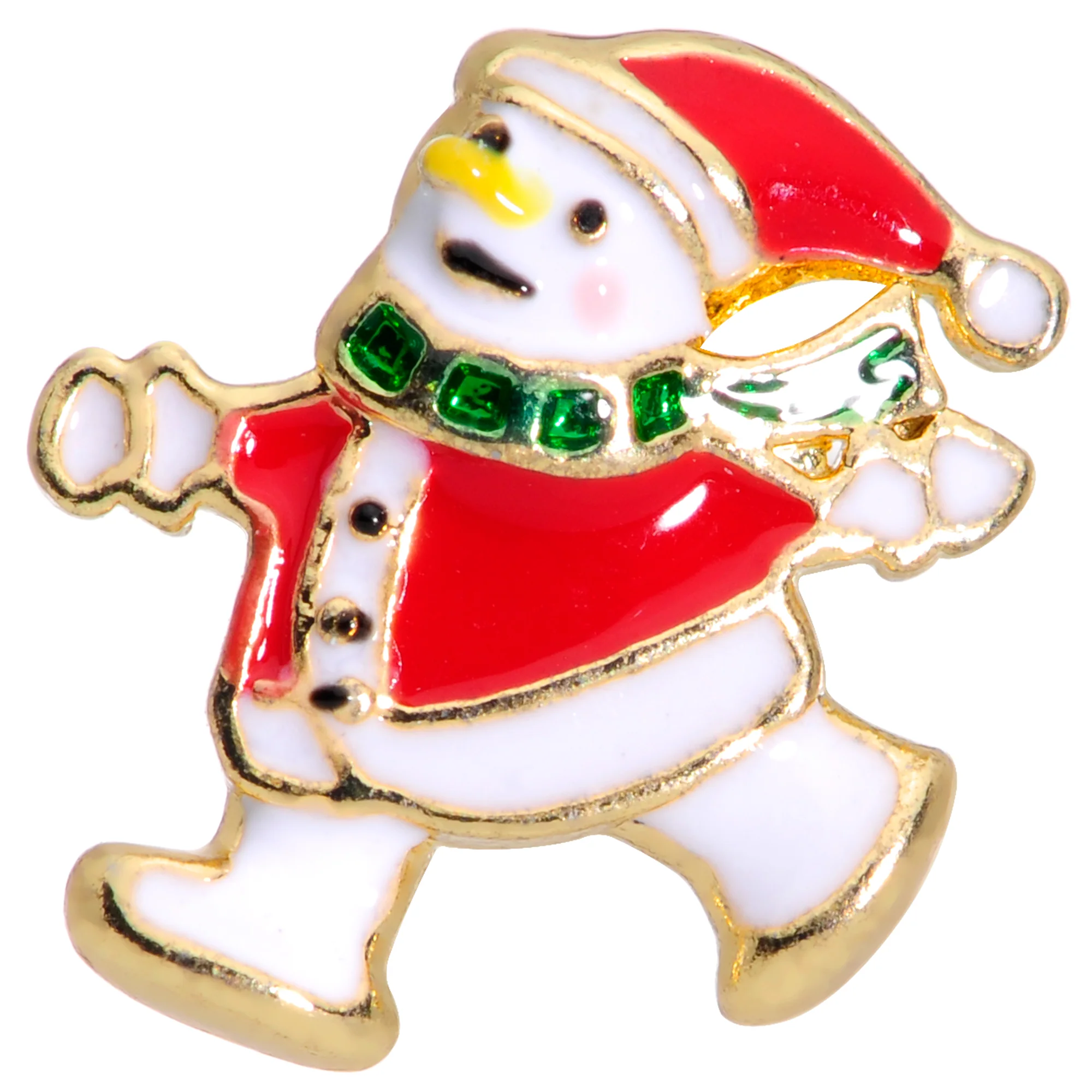 Holiday Snowman Santa Tragus Cartilage Earring - Image 2