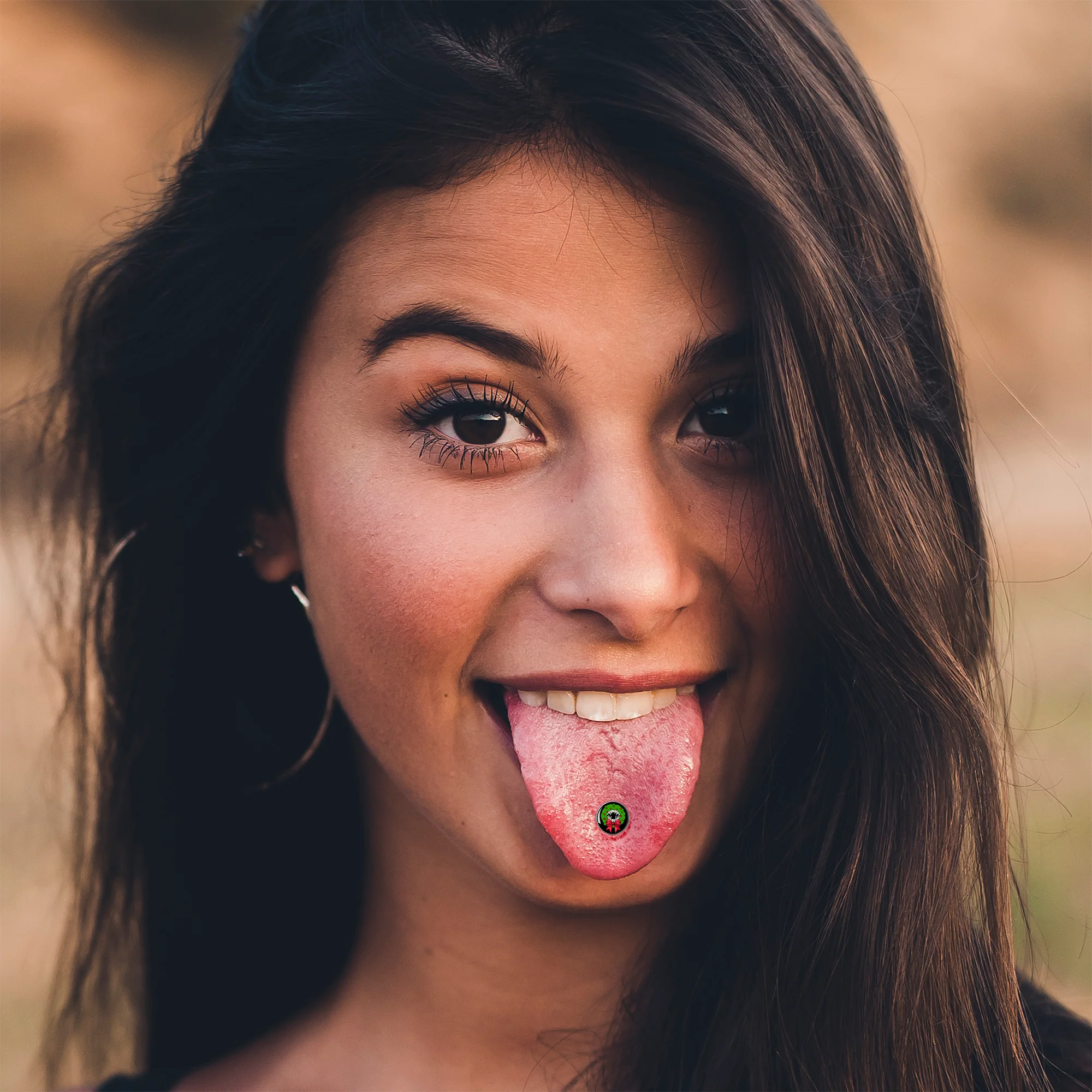 Holiday Vampire Wreath Barbell Tongue Ring by Onyx O - Image 3