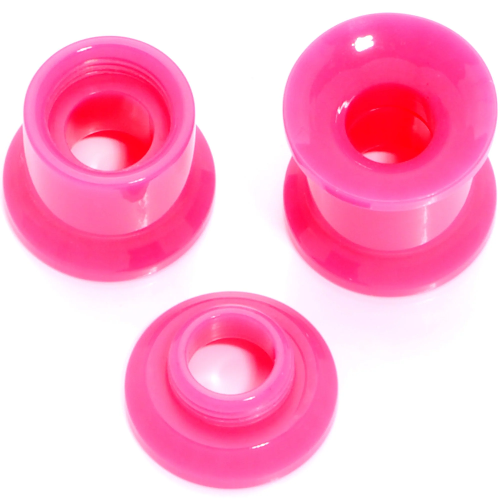 Hot Pink 2 in 1 Interchangeable Screw Fit Plug and Taper Set - Image 3