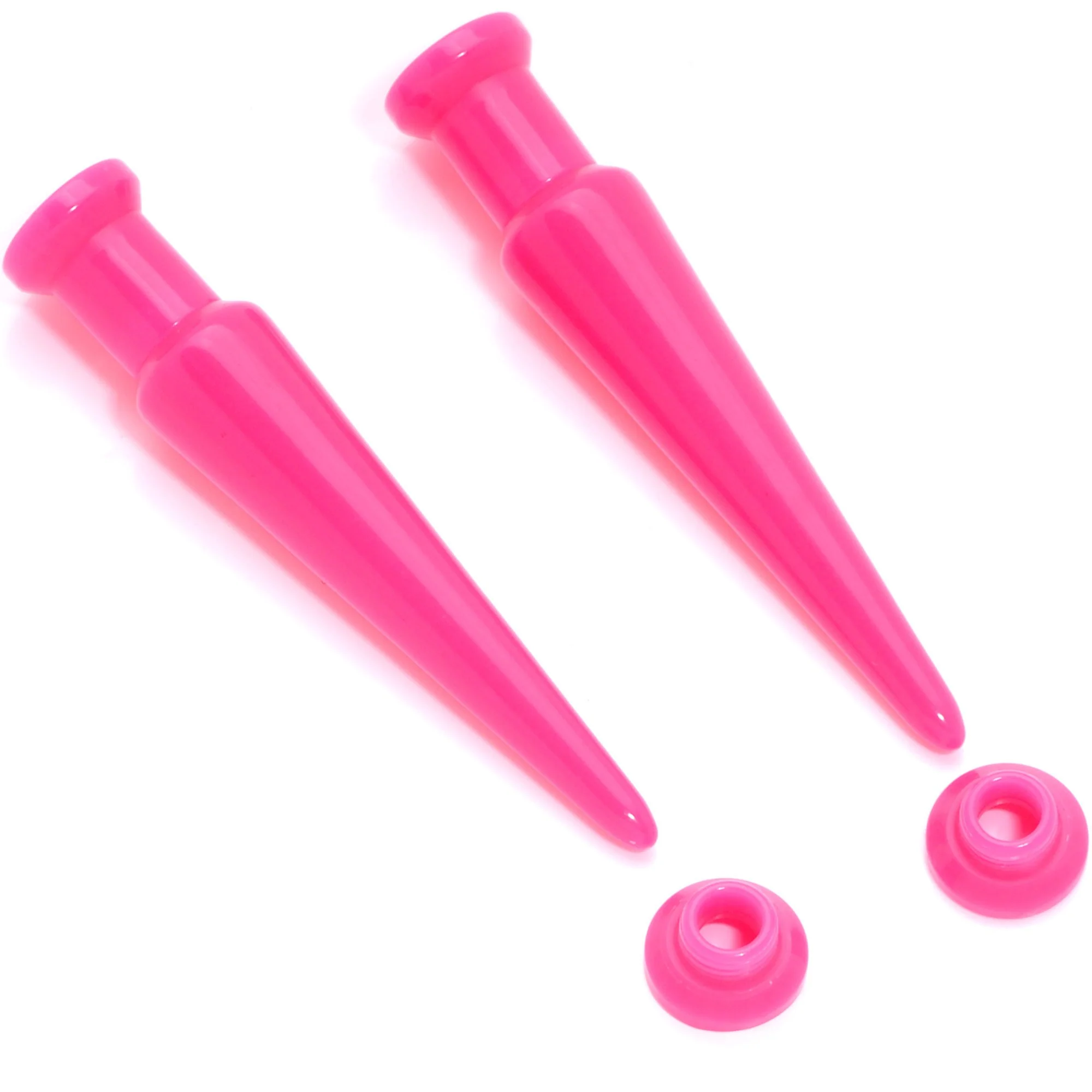 Hot Pink 2 in 1 Interchangeable Screw Fit Plug and Taper Set - Image 5