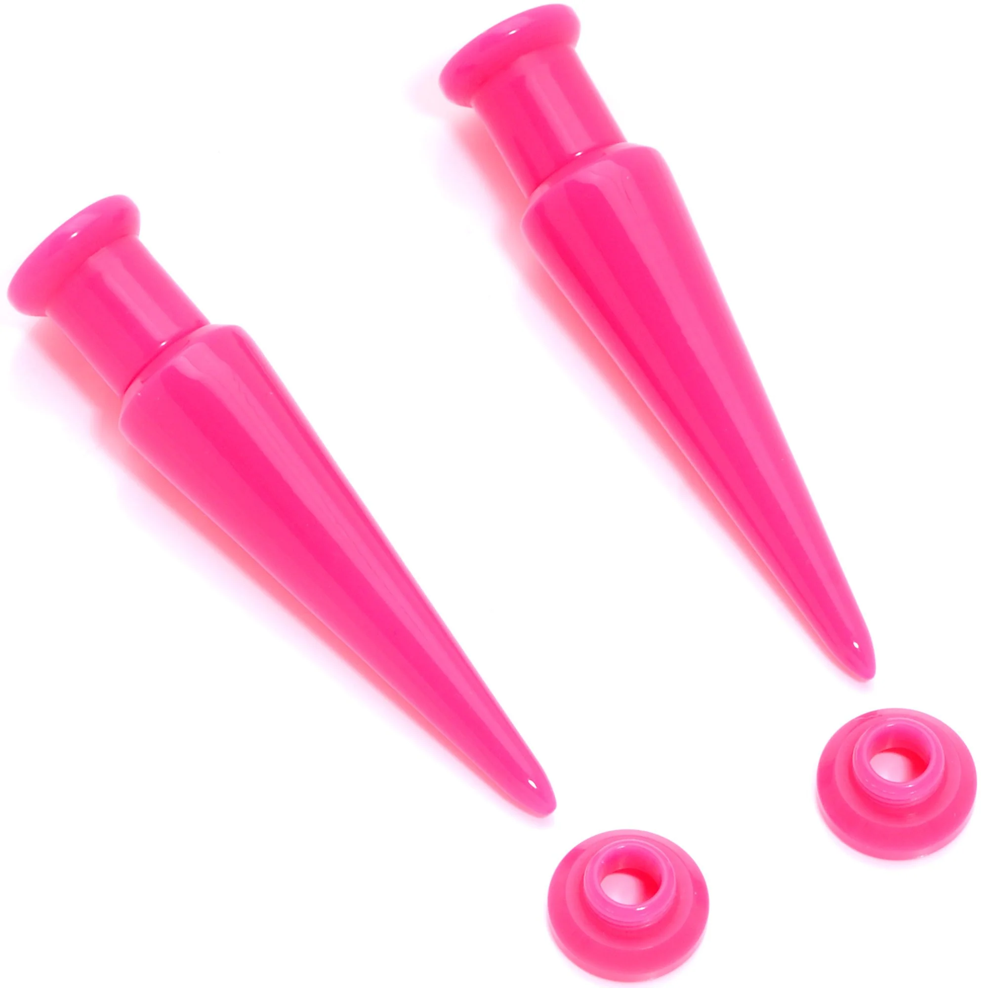 Hot Pink 2 in 1 Interchangeable Screw Fit Plug and Taper Set - Image 6