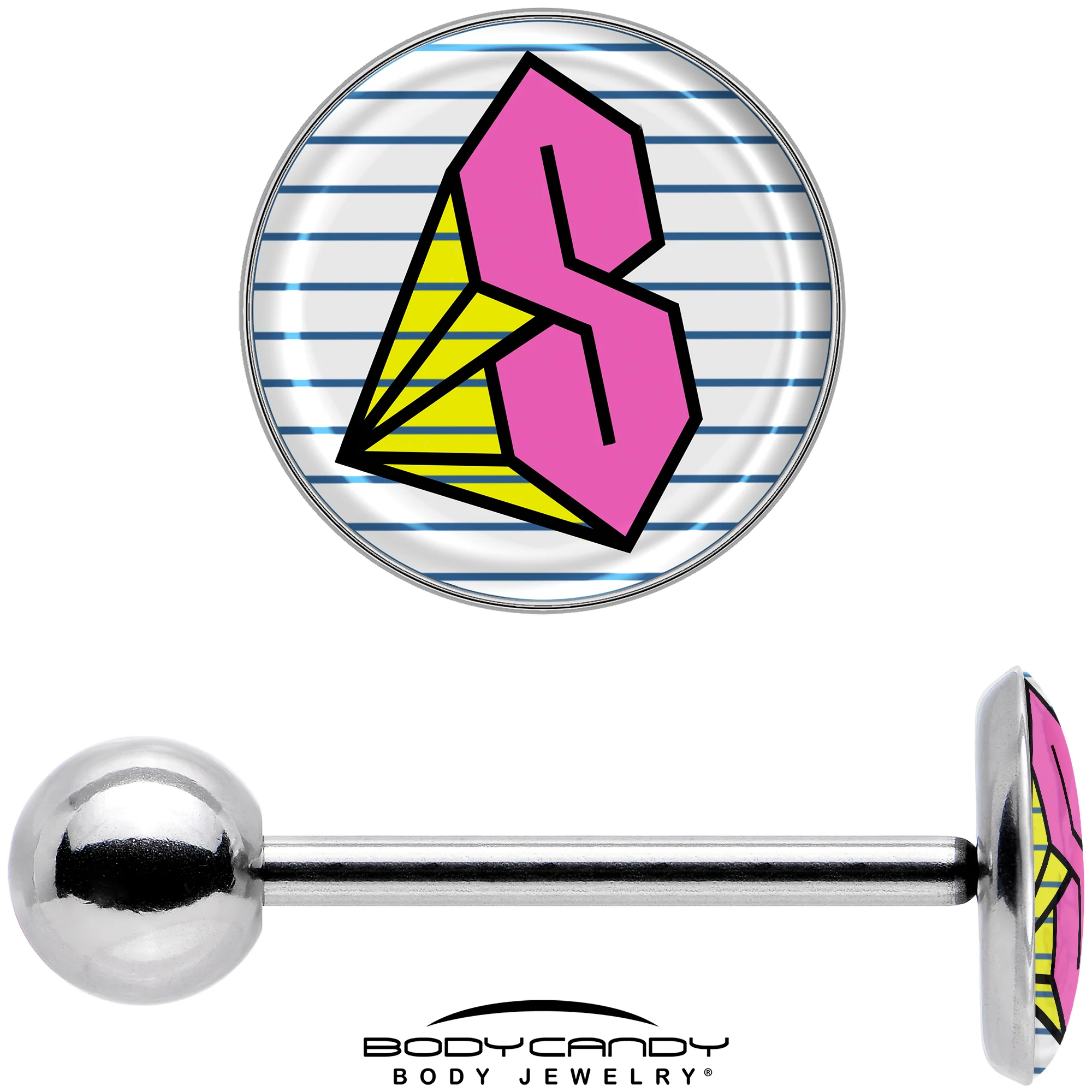 Hot Pink Cool S Barbell Tongue Ring by Onyx O - Image 7