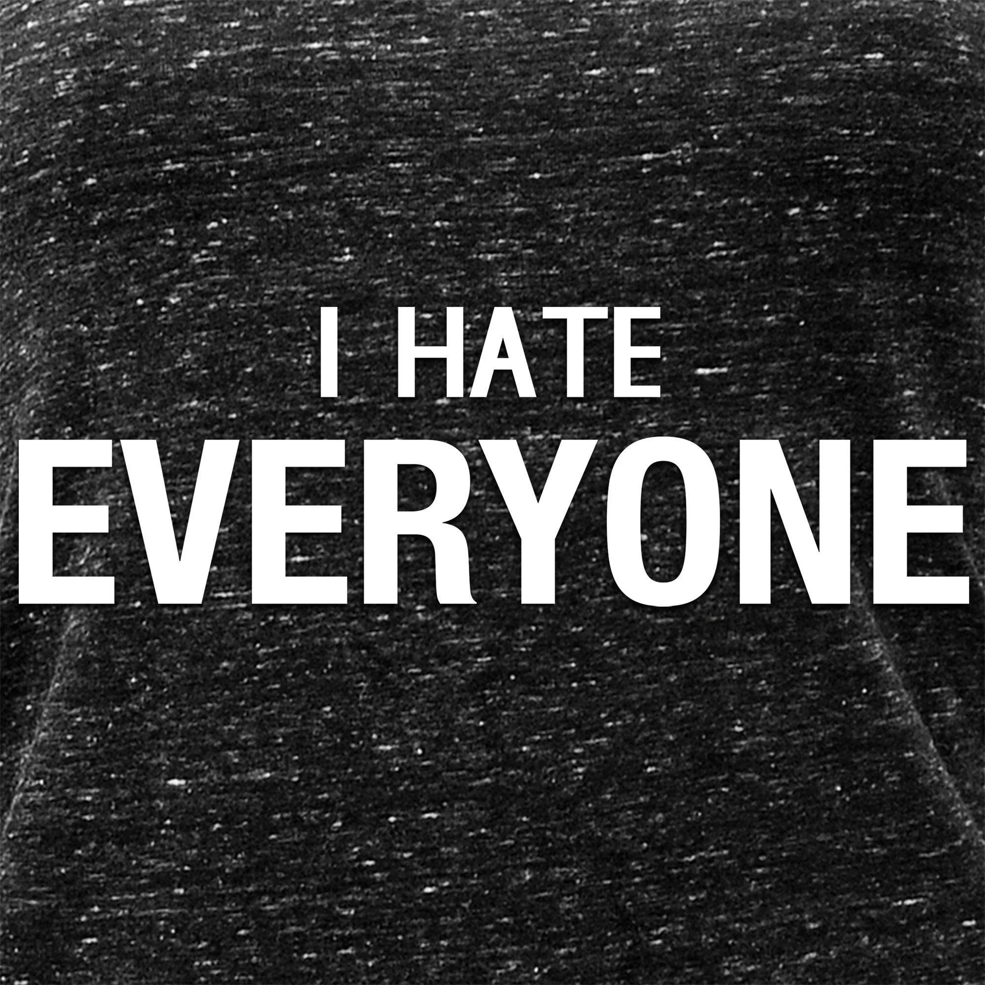 I hate everyone Black Gray Cosmic Twist Back Tank Top - Image 2