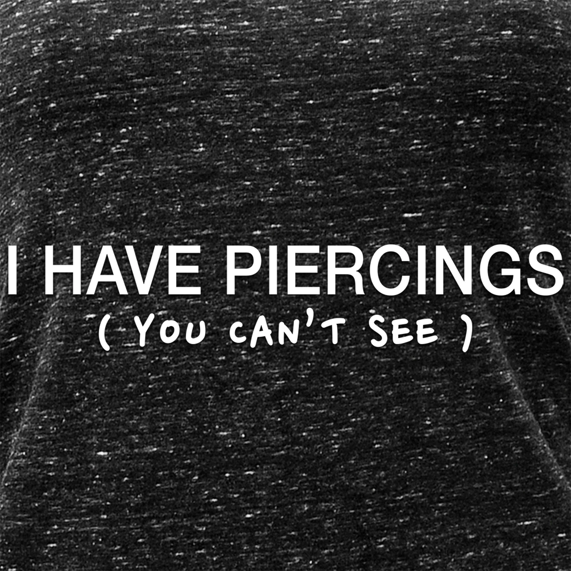 I Have Piercings You Can't See Black Gray Cosmic Twist Back Tank Top - Image 4