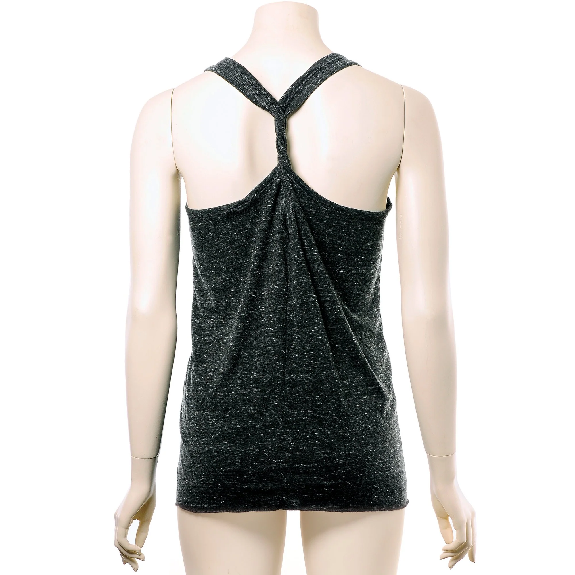 I Heart My Piercer Black Gray Cosmic Twist Back Tank Top - Image 3