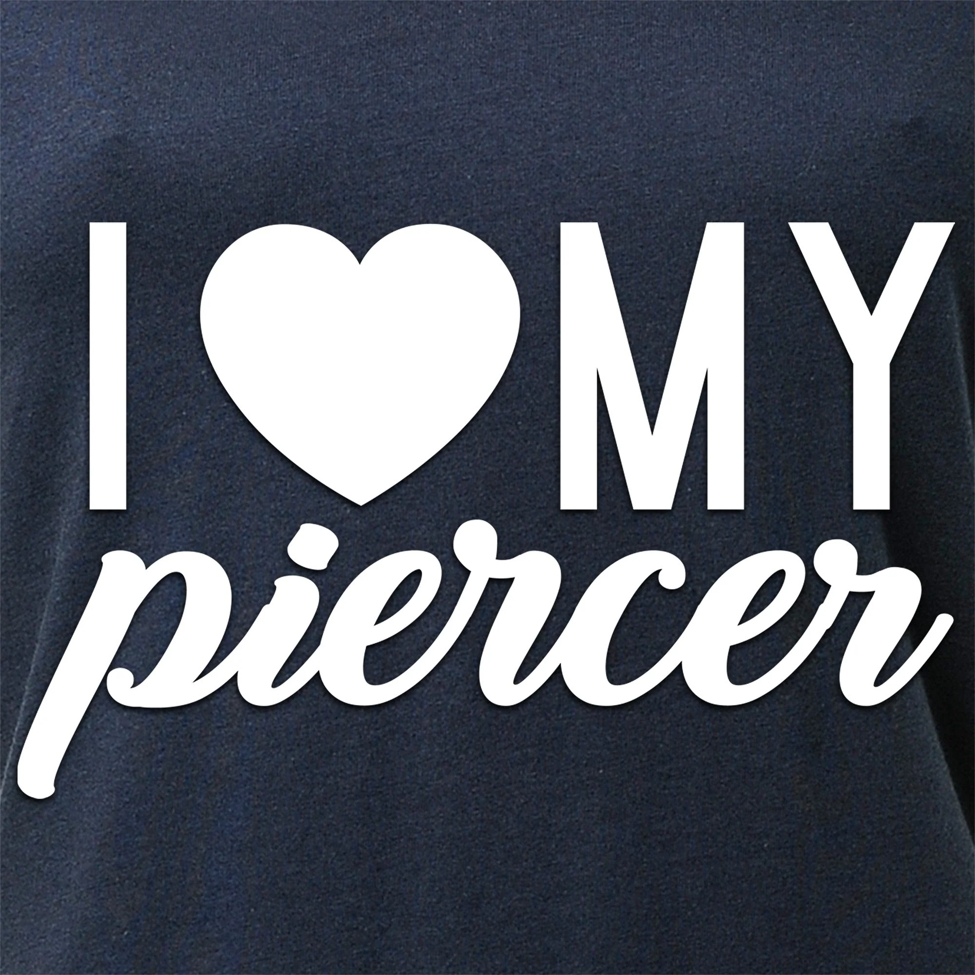 I Heart My Piercer Black Tapered V-Neck Tee Shirt - Image 7