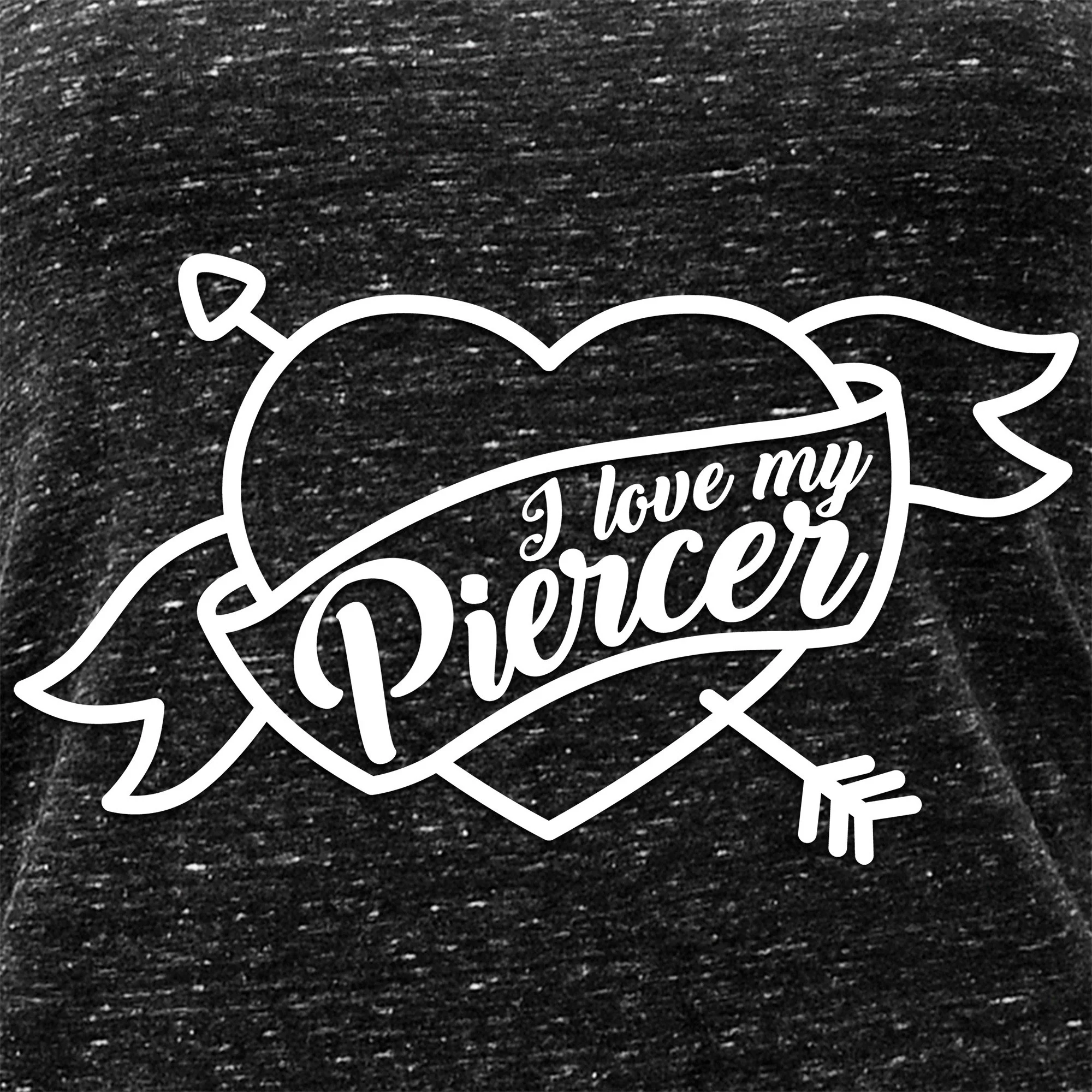 I Love My Piercer Black Gray Cosmic Twist Back Tank Top - Image 2